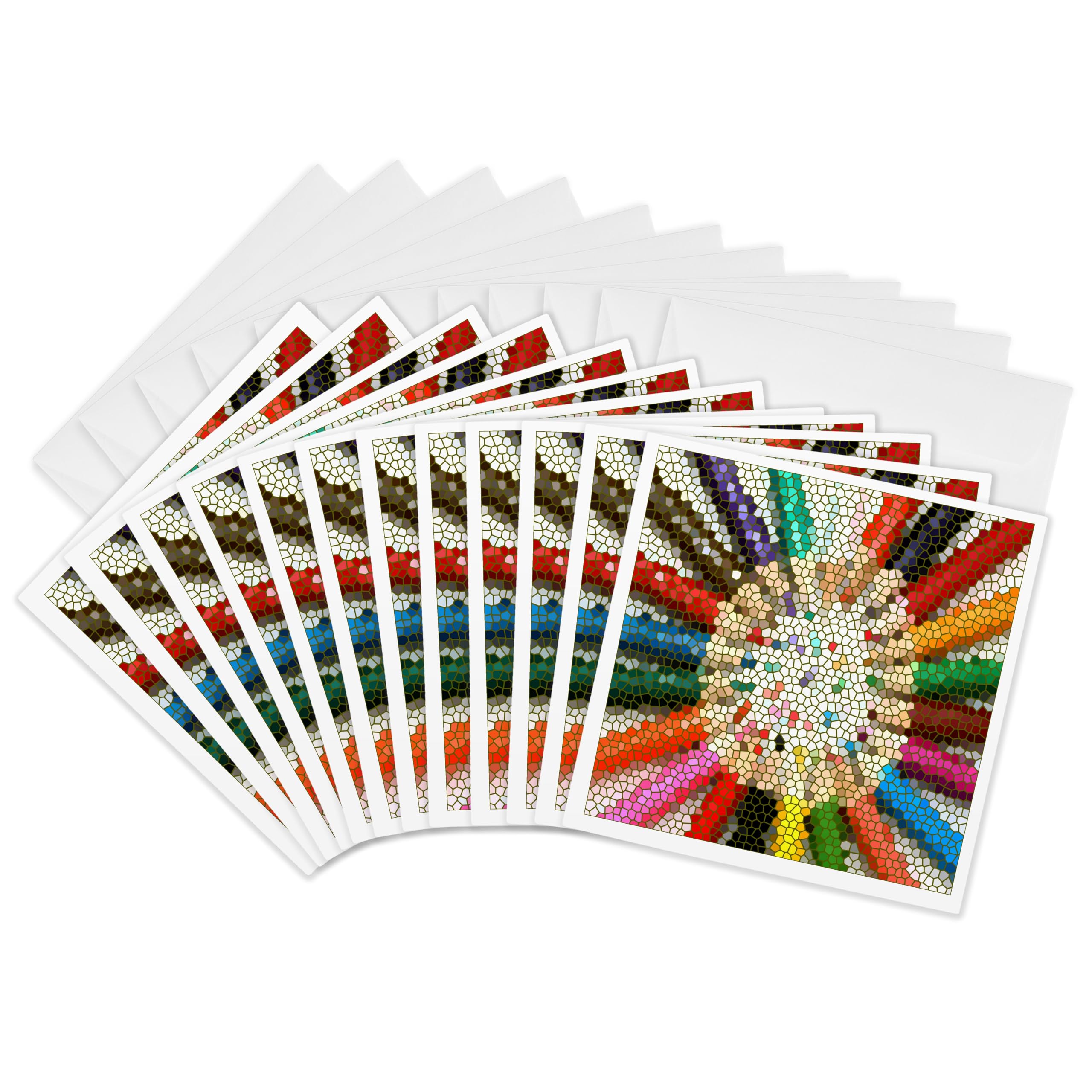 3D Rose Stained Glass Pencils - 12pc Set for Greeting Cards & DIY Crafts
