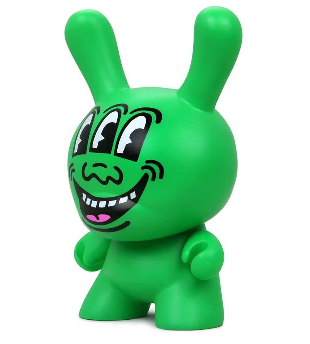 8 Masterpiece Three Eyed Face Dunny by Keith Haring - Unique Collectible Art Toy for Home Decor, Office Display & Pop Culture Enthusiasts