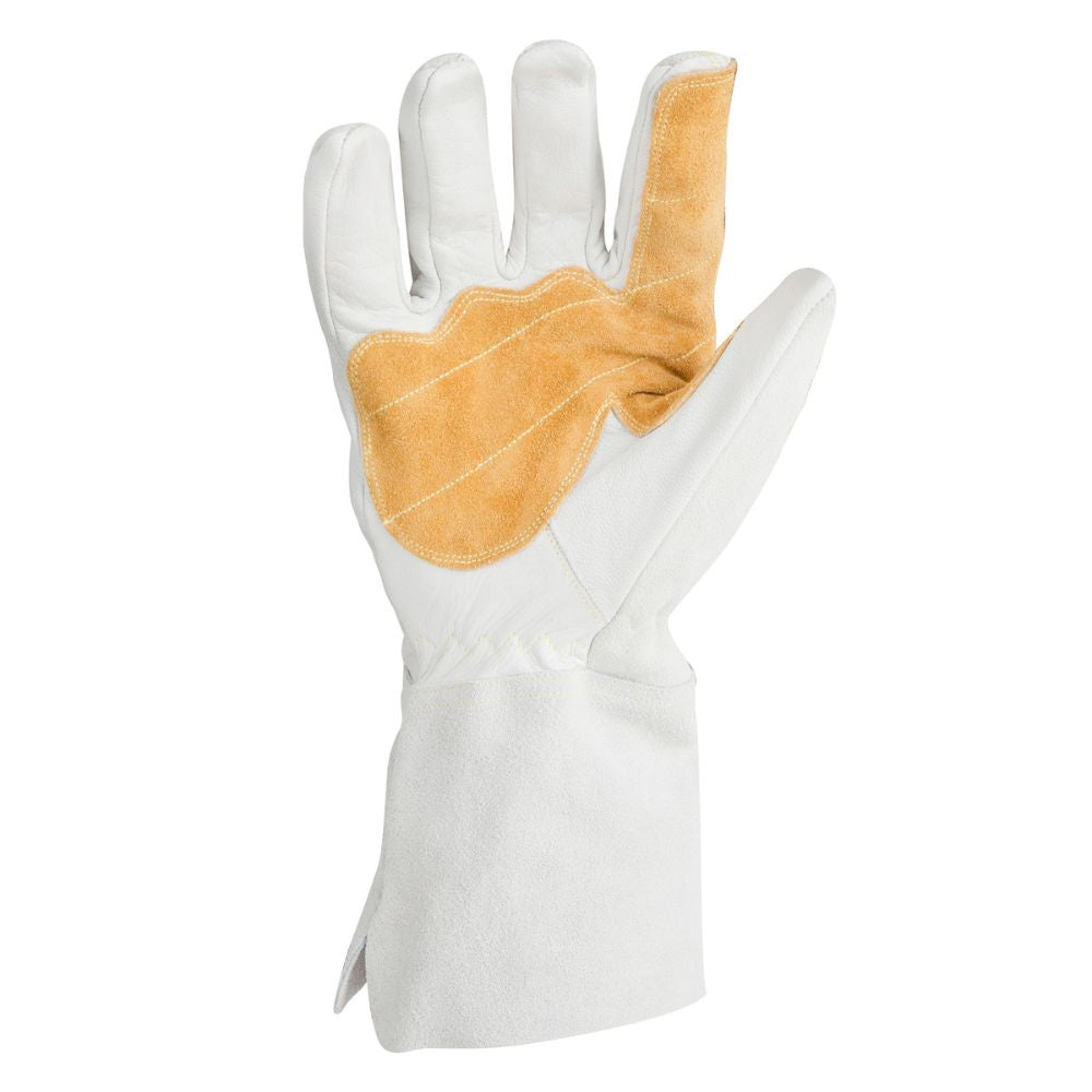 212 Performance ARC Premium Stick Welding Gloves - Heat & Spark Resistant, GSA Compliant (White) - Ideal for Metal Fabrication, Construction & DIY Welding Projects