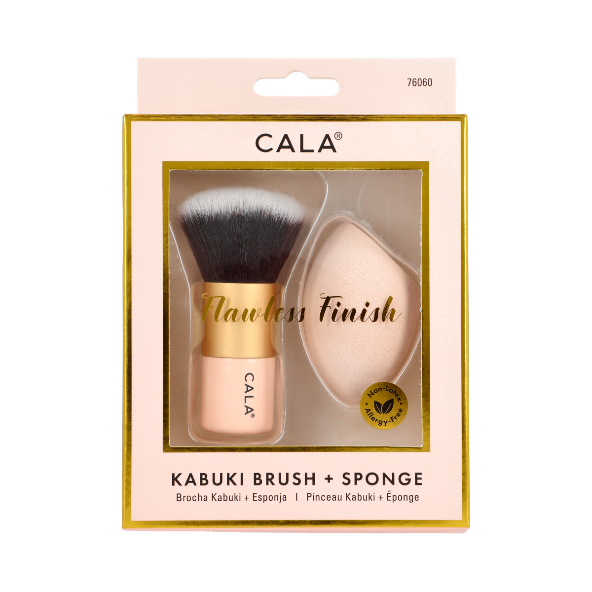 Premium Pink Kabuki Makeup Brush with Soft Sponge - Perfect for Flawless Foundation & Powder Application | Ideal for Professional & Everyday Makeup