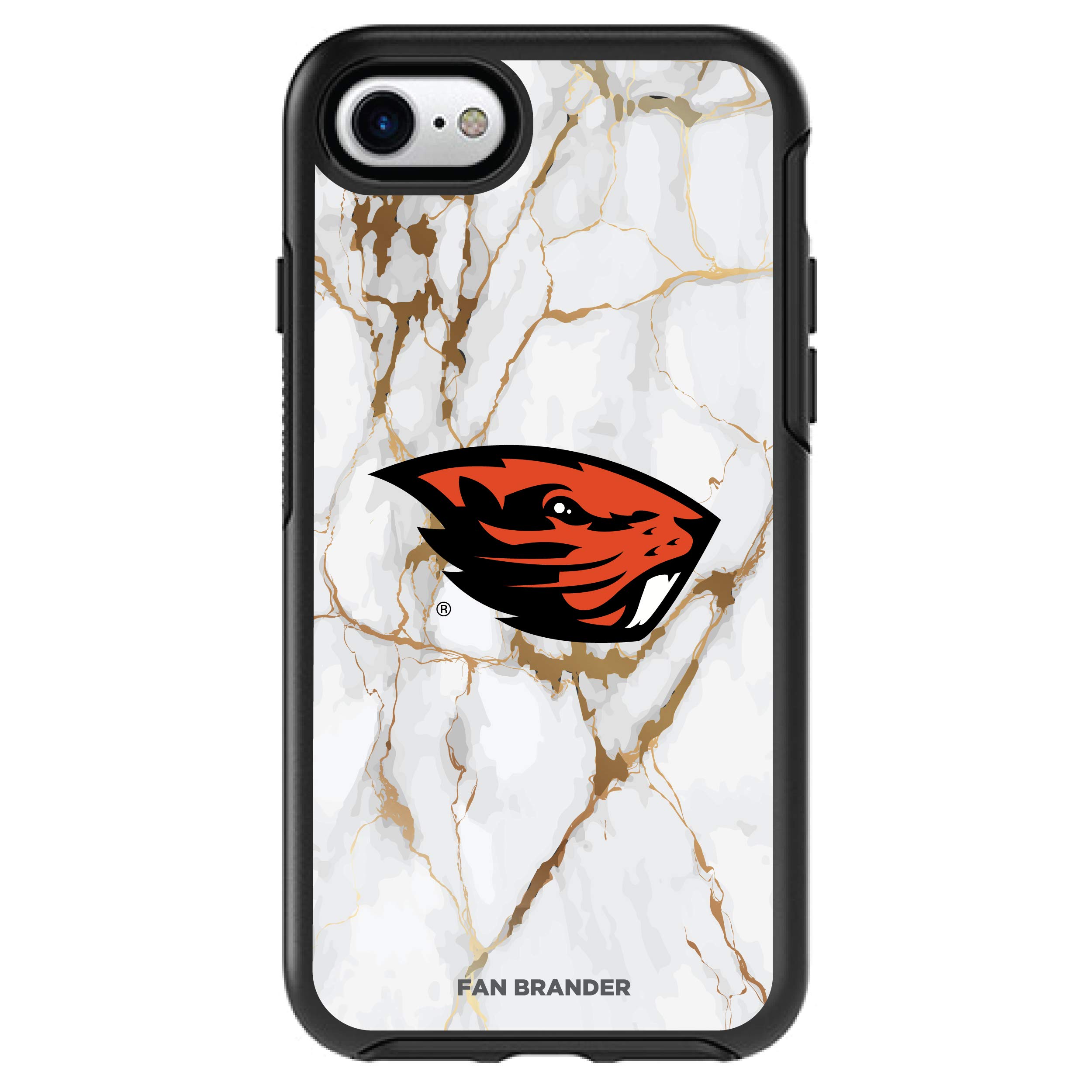 NCAA OtterBox Symmetry iPhone Case - White Marble Design for Apple iPhone | Perfect for School & Game Days