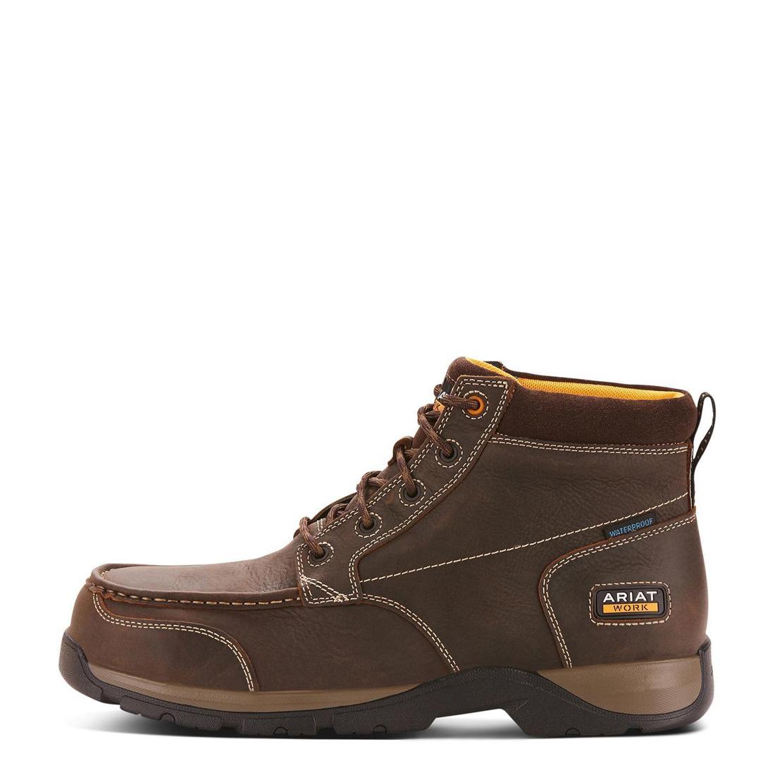 Edge LTE Composite Toe Waterproof Chukka Work Boot Dark Brown