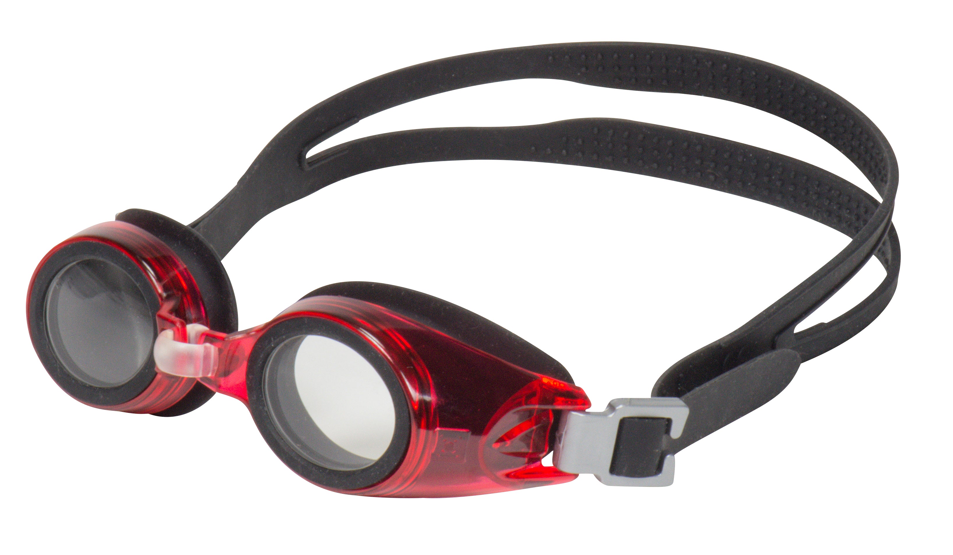 Leader Junior Prescription Swim Goggles - Red & Black - Perfect for Kids' Swimming Lessons, Pool Training, and Water Sports