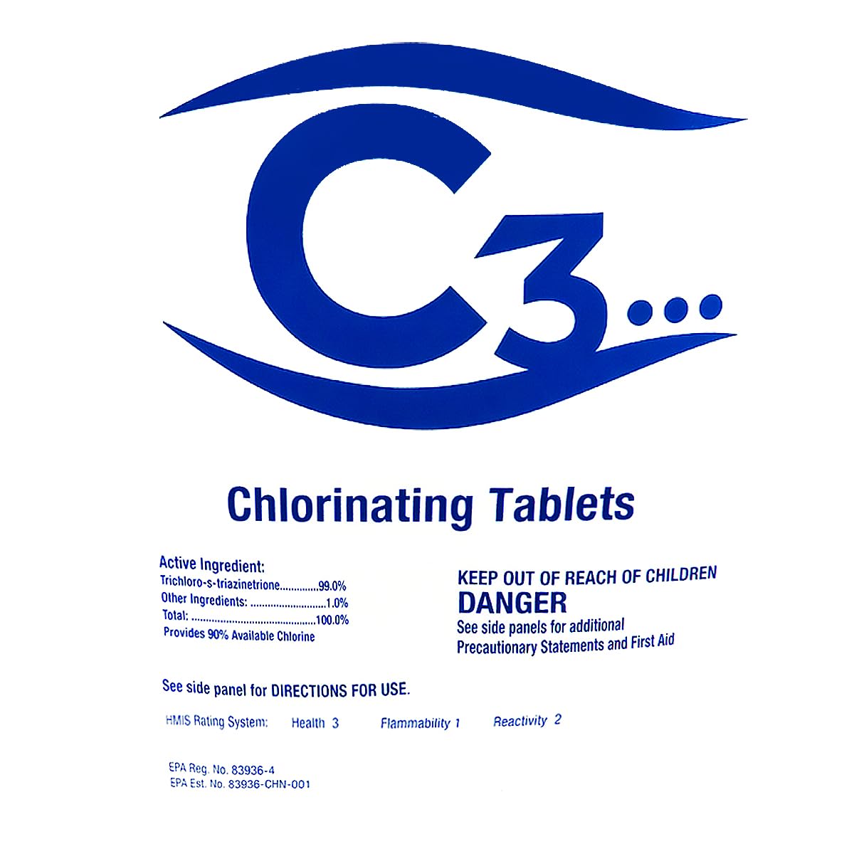 50 lbs. 3-Inch Stabilized Chlorine Tablets for Swimming Pools – Slow Dissolving Chlorinating Tabs for Above Ground & Inground Pools | Easy to Use Pool Maintenance | Perfect for Weekly Chlorine Treatment & Crystal Clear Water | 50 Pound Bucket