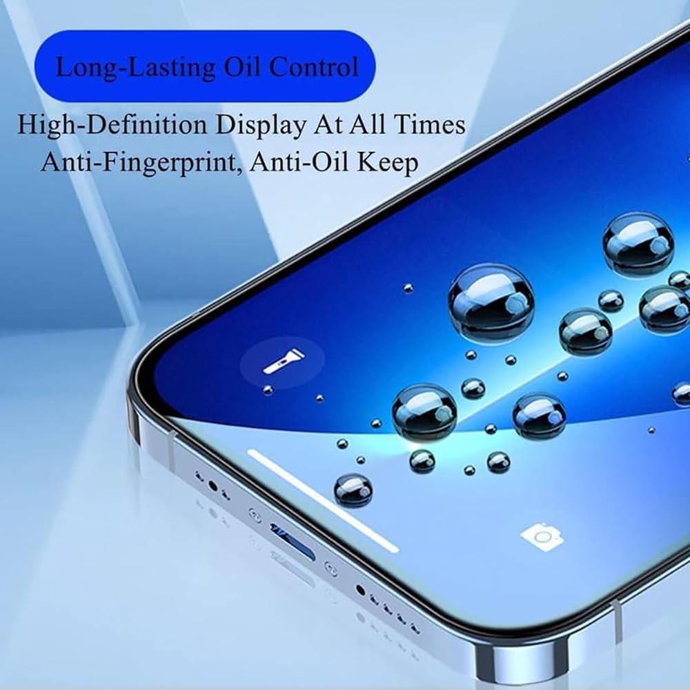 Blinkori Privacy Tempered Glass Screen Protector for iPhone 14/15/13 Pro Max - Anti-Spy, Bubble-Free, Auto Dust Removal, Easy Installation - Perfect for Office, Travel & Daily Protection