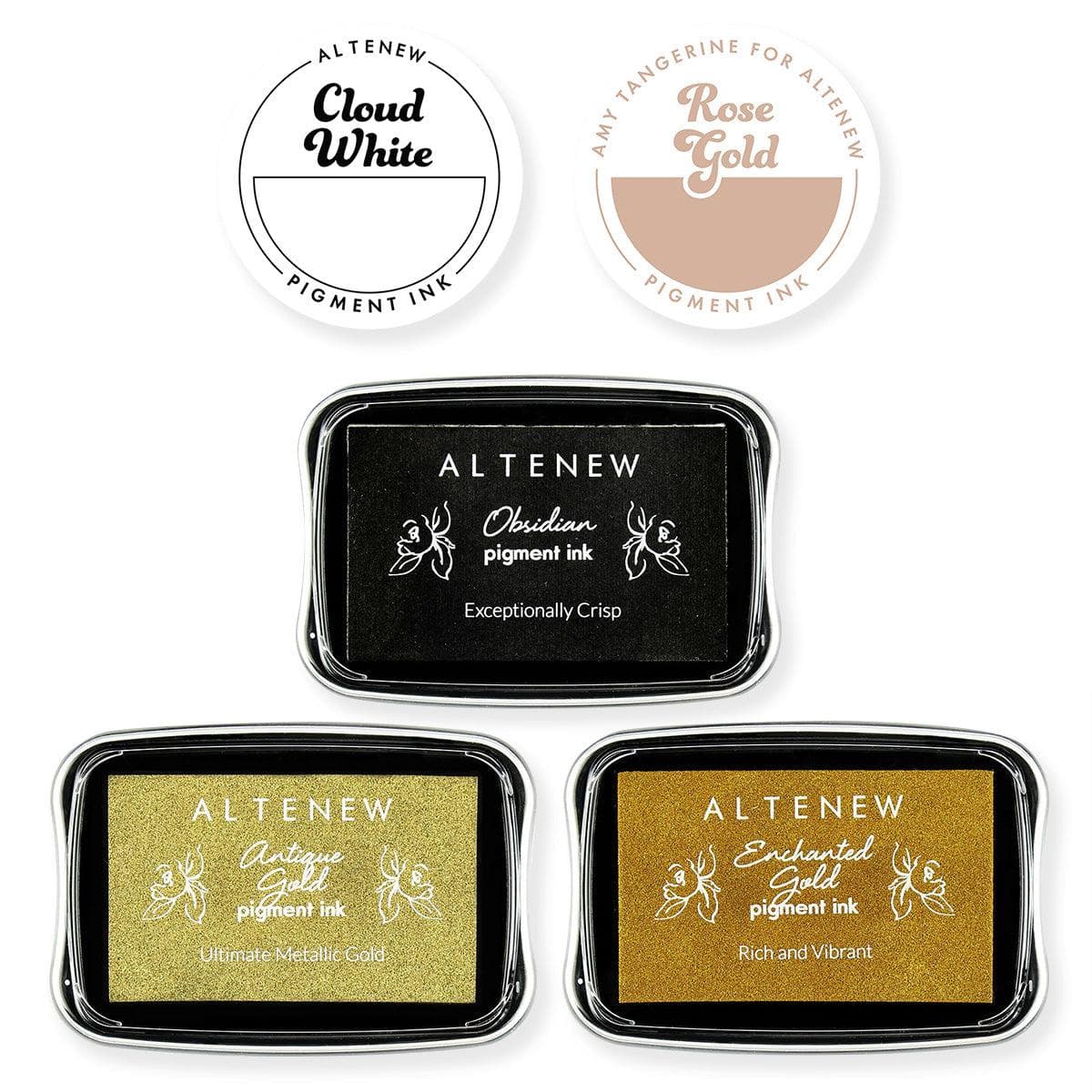Premium Pigment Ink Set for Calligraphy, Scrapbooking & Art Projects - Opulent Glamor Ink Bundle for Professional Artists & Crafters