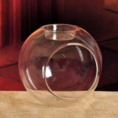 Elegant Crystal Glass Candle Holders - 12cm Romantic Wedding & Dinner Decor, Hanging Tealight Candlesticks for Home, Party & Special Occasions
