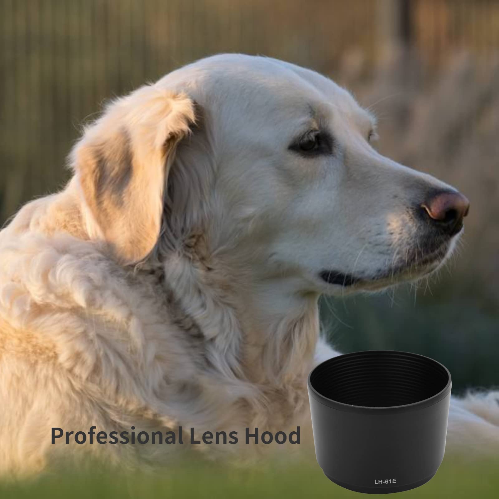 Professional LH-61E Lens Hood for 70-300mm f/4.8-6.7 Cameras - Durable Plastic Sun Shade Accessory (Black) | Perfect for Outdoor Photography, Travel & Professional Shoots