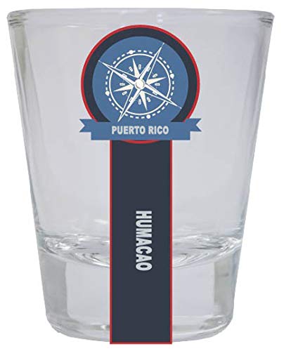Humacao Puerto Rico Nautical Themed Souvenir Shot Glass Set - Perfect for Beach Parties, Boat Trips & Tropical Gift Giving