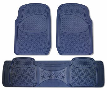 Premium All-Weather Car Floor Mats - 100% Rubber, Heavy Duty Black 3-Piece Set - Perfect for SUVs, Trucks & Sedans - Waterproof & Easy to Clean for Outdoor Adventures & Daily Commutes