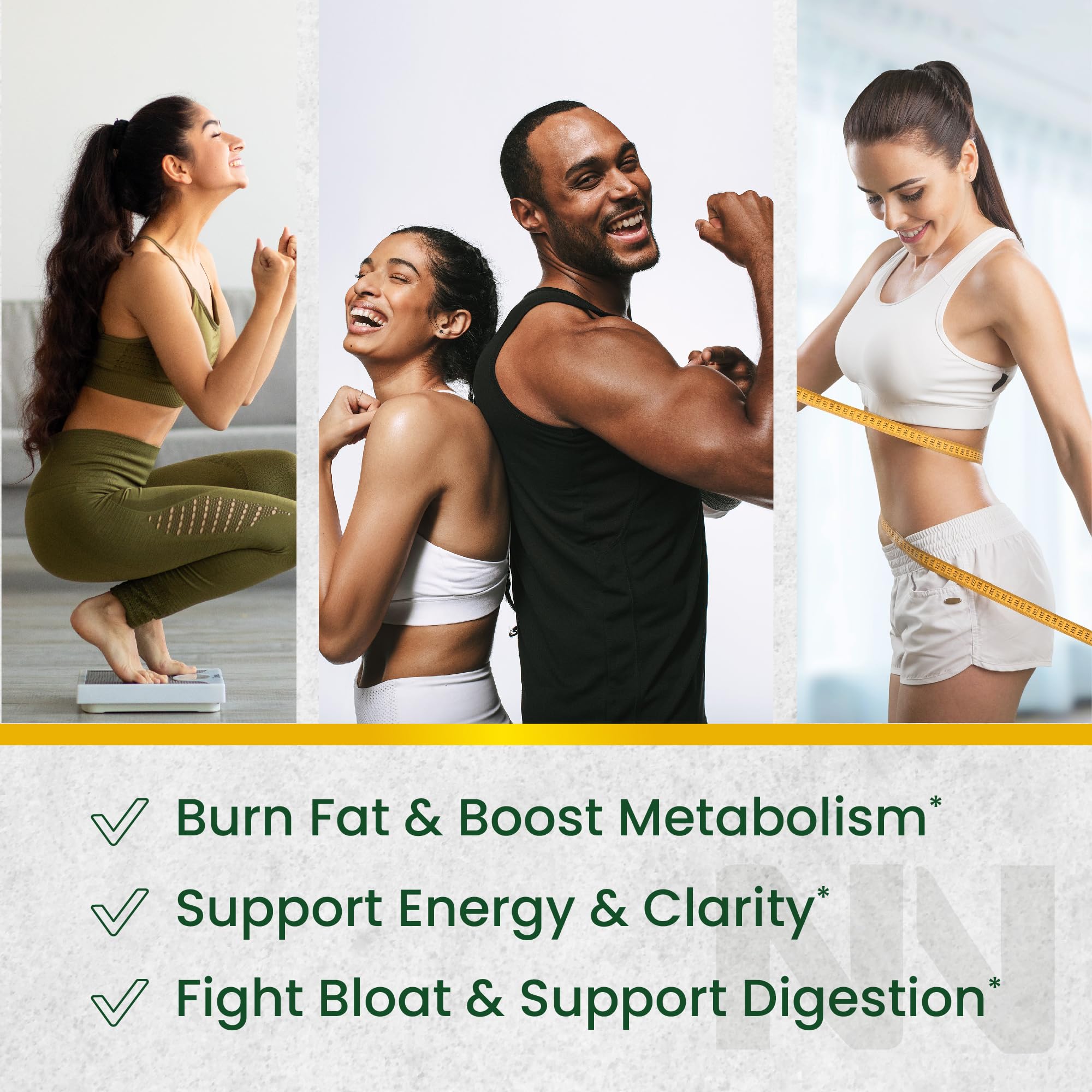 Fat Burn Gummies & Green Tea Weight Loss Pills - Natural Metabolism Booster with Green Coffee & Raspberry Ketones | Belly Fat Reducer for Women & Men | 60 Gummies + 120 Capsules | Supports Healthy Weight Loss for Active Lifestyle