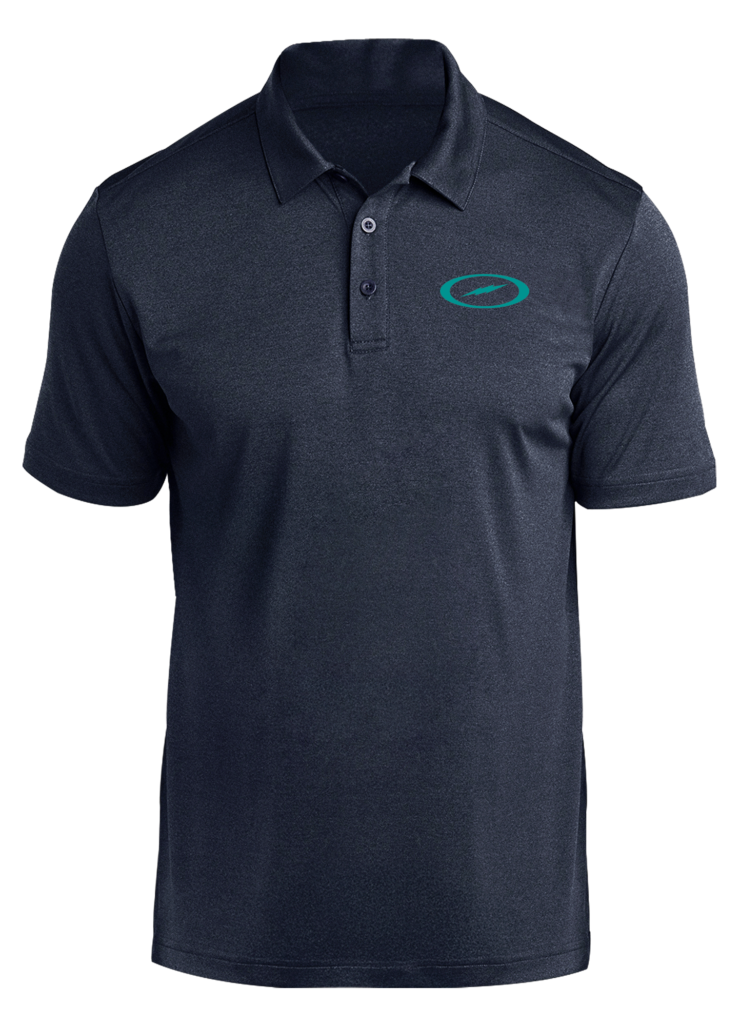 Storm Bolt Teal Prime Polo Shirt for Men - Navy Blue Performance Golf & Casual Wear - Perfect for Sports, Office & Outdoor Activities