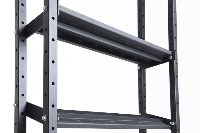 XM Fitness 2-Tier Kettlebell & Dumbbell Storage Rack - Heavy Duty Weight Rack Organizer for Home Gym, Garage, and Fitness Studio - Perfect for Dumbbell and Kettlebell Organization