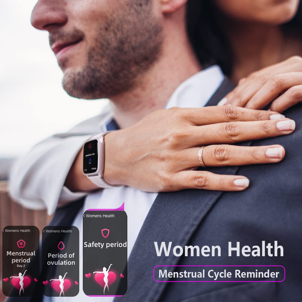 FITVII Smart Watch with Blood Pressure, Heart Rate & Blood Oxygen Monitor - 24/7 Fitness Tracker, Sleep & Calorie Counter, IP68 Waterproof Activity Tracker for Women & Men - Compatible with Android & iOS - Perfect for Gym, Running & Daily Health Tracking