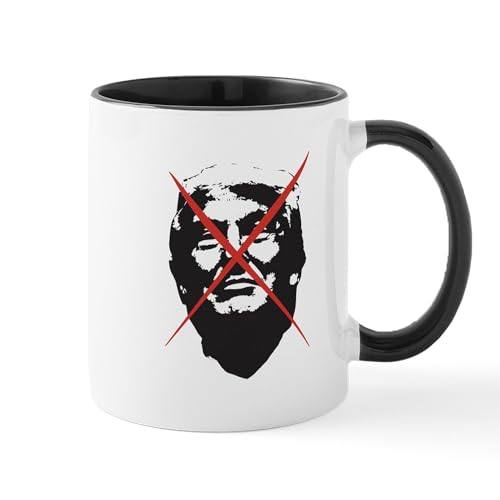 White/Black Inside - Strike Through Trump Mug