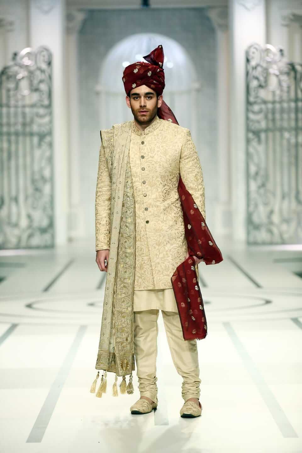 Gold Rush Embroidered Short Sherwani for Men | Elegant Indian Wedding Outfit | Perfect for Festivals, Parties & Special Occasions