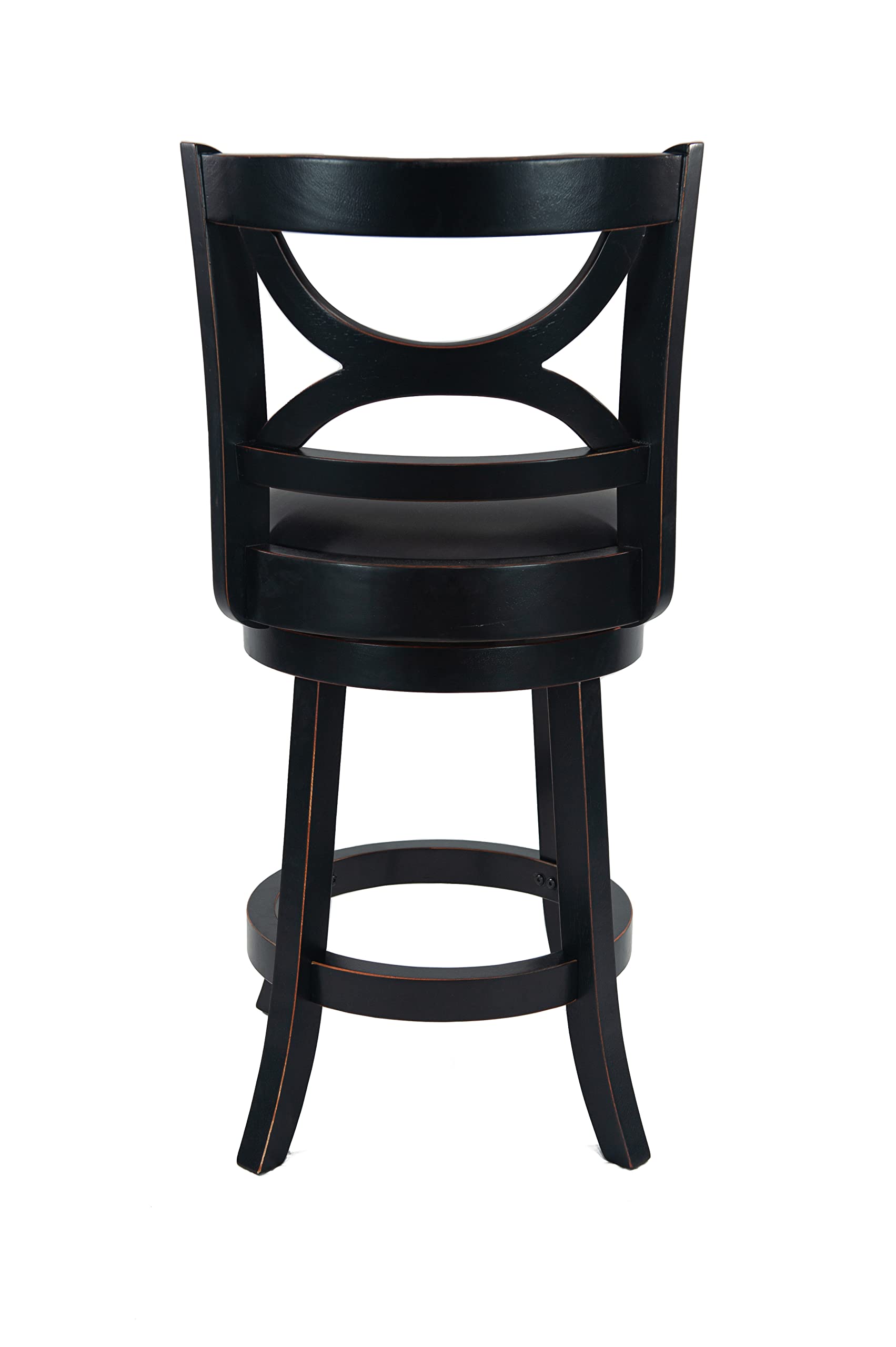 Boraam Florence 24-Inch Black Counter Height Bar Stool - Modern Kitchen Island Stools for Dining & Entertaining