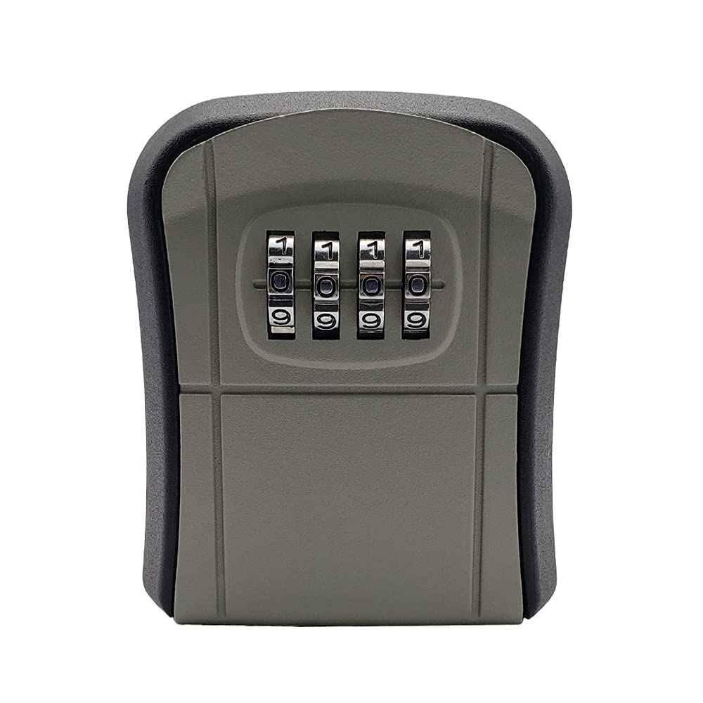 Secure Outdoor Key Storage Box with Wall Mount - Compact Combination Lock Box for Keys | Perfect for Home, Garage & Garden Security