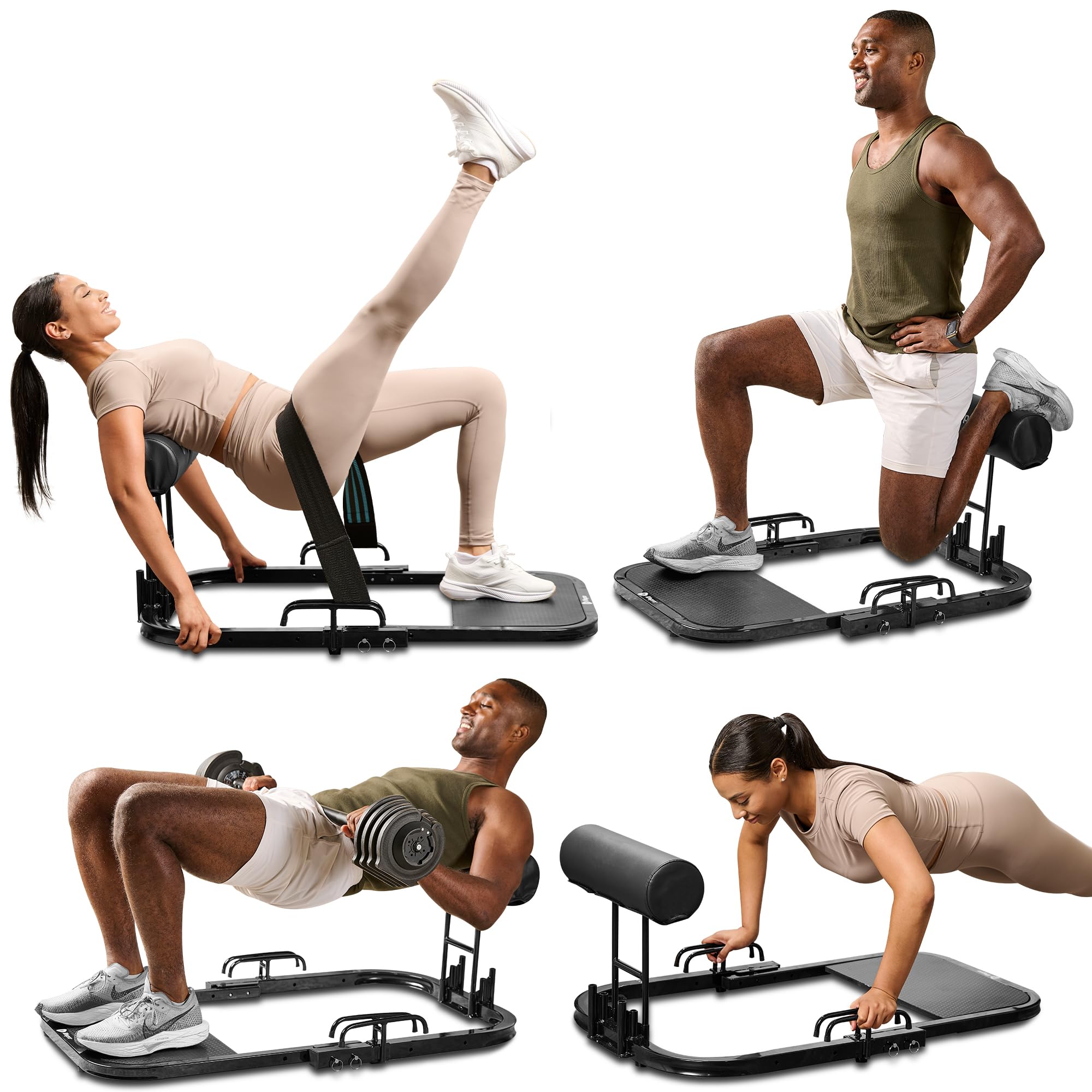 LifePro GluteBlast Hip Thrust Machine - Home Gym Equipment for Glutes, Hips & Thighs Workout with Resistance Bands - Adjustable Squat Bench for Strength Training & Toning - Perfect for Home Fitness, Booty Building & Leg Day Exercises