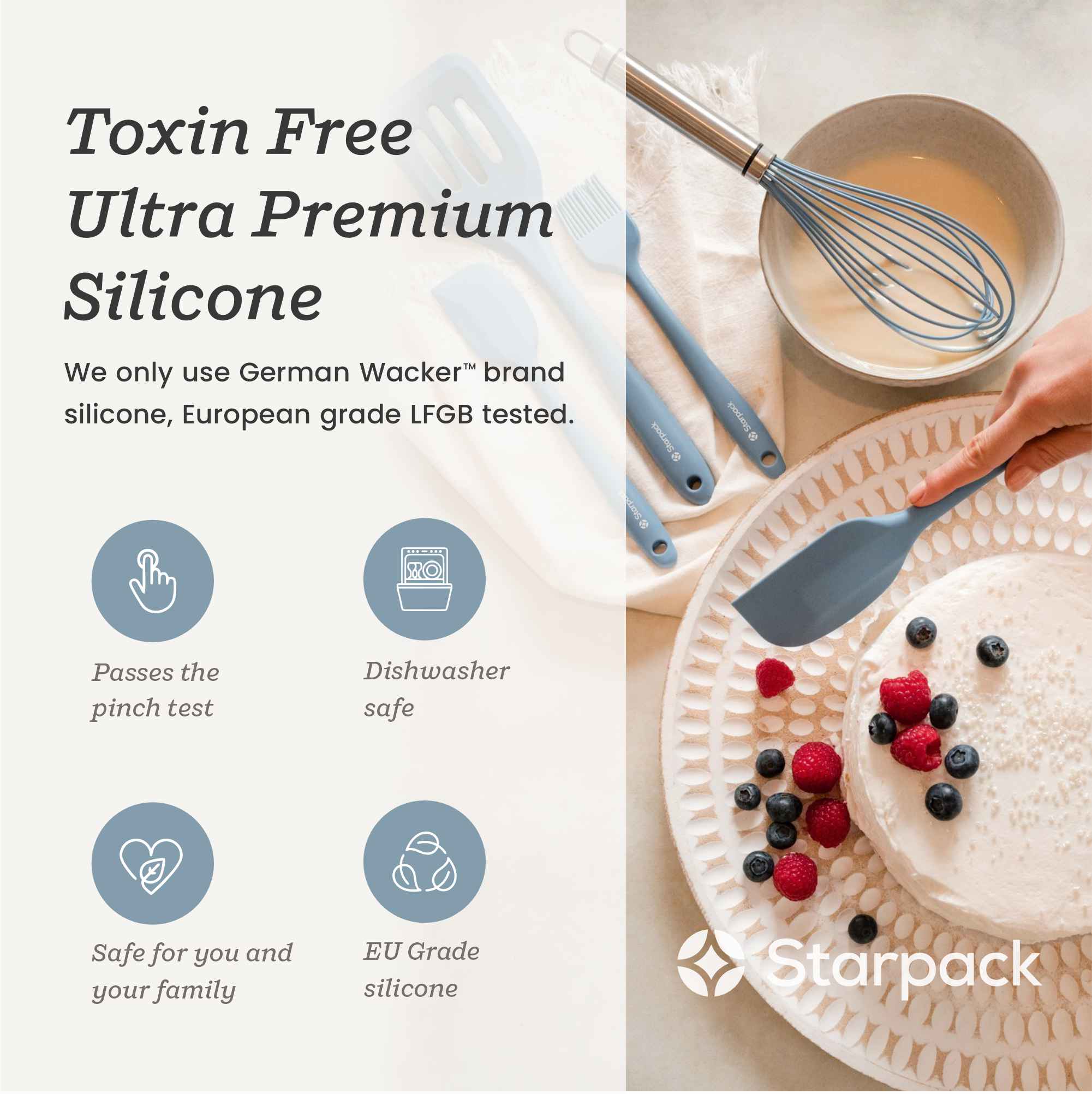 Premium Large Silicone Spatula - 11 Inch Heat-Resistant Kitchen Scraper & Mixing Spoon for Baking, Cooking, Flipping Pancakes - Non-Stick, BPA-Free Utensil for Mixing Bowls & Pans