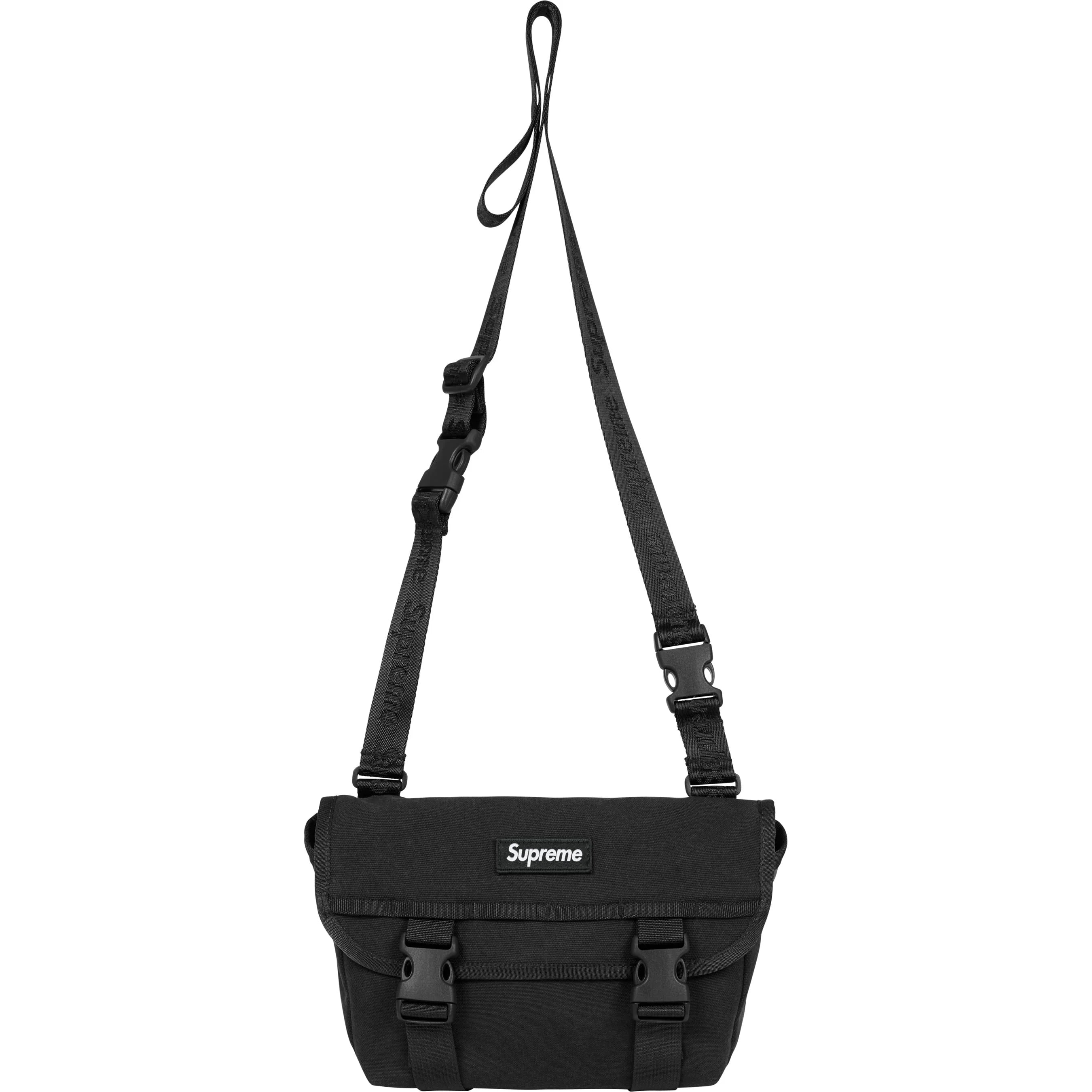Supreme SS25 Mini Messenger Bag Black - Stylish & Compact Crossbody Bag for Men & Women - Perfect for Travel, Work & Everyday Use