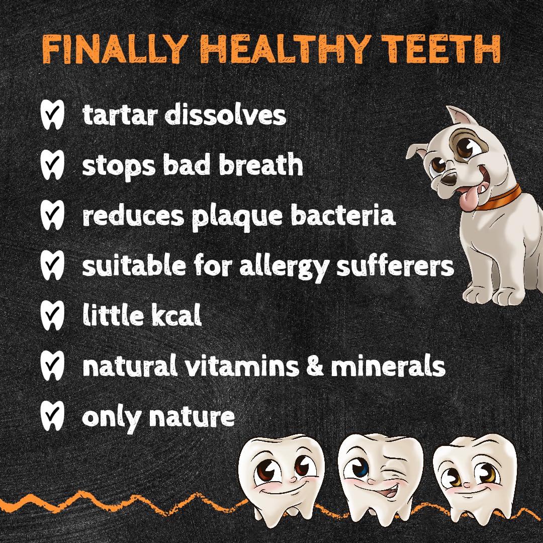 Qchefs Sizzles for Dogs - 30-Day Supply of Dental Chews with Amino Acids for Fresh Breath & Healthy Teeth | Perfect for Daily Oral Care & Training Treats