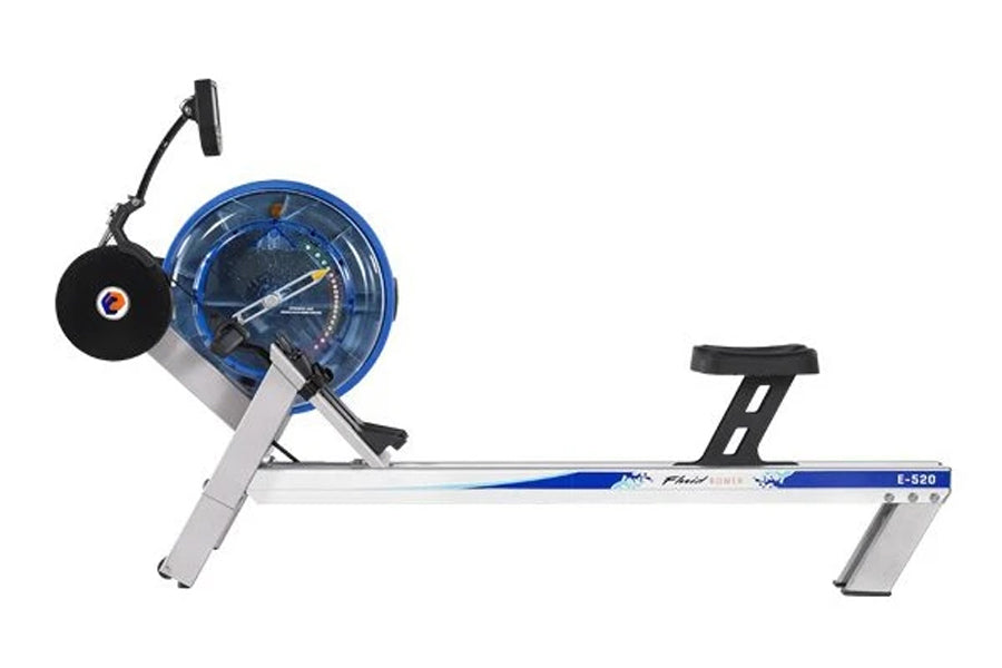 FluidRower E520 Evolution Commercial Indoor Rowing Machine - Premium Home & Gym Cardio Equipment for Full-Body Workouts & Fitness Training
