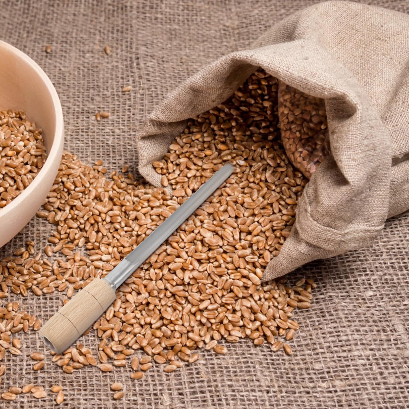 Premium Metal Grain Sampling Tool - Rice & Cereal Sampler for Lab Experiments | High Precision, Fine Workmanship | Ideal for Agriculture, Food Testing & Quality Control