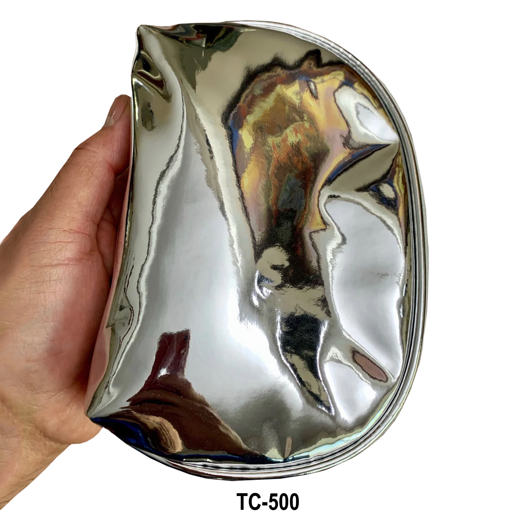 **Metal Silver Travel Makeup Bag - Waterproof Cosmetic Organizer & Toiletry Pouch for Women - Perfect for Airplane, Gym, and Vacation Essentials**