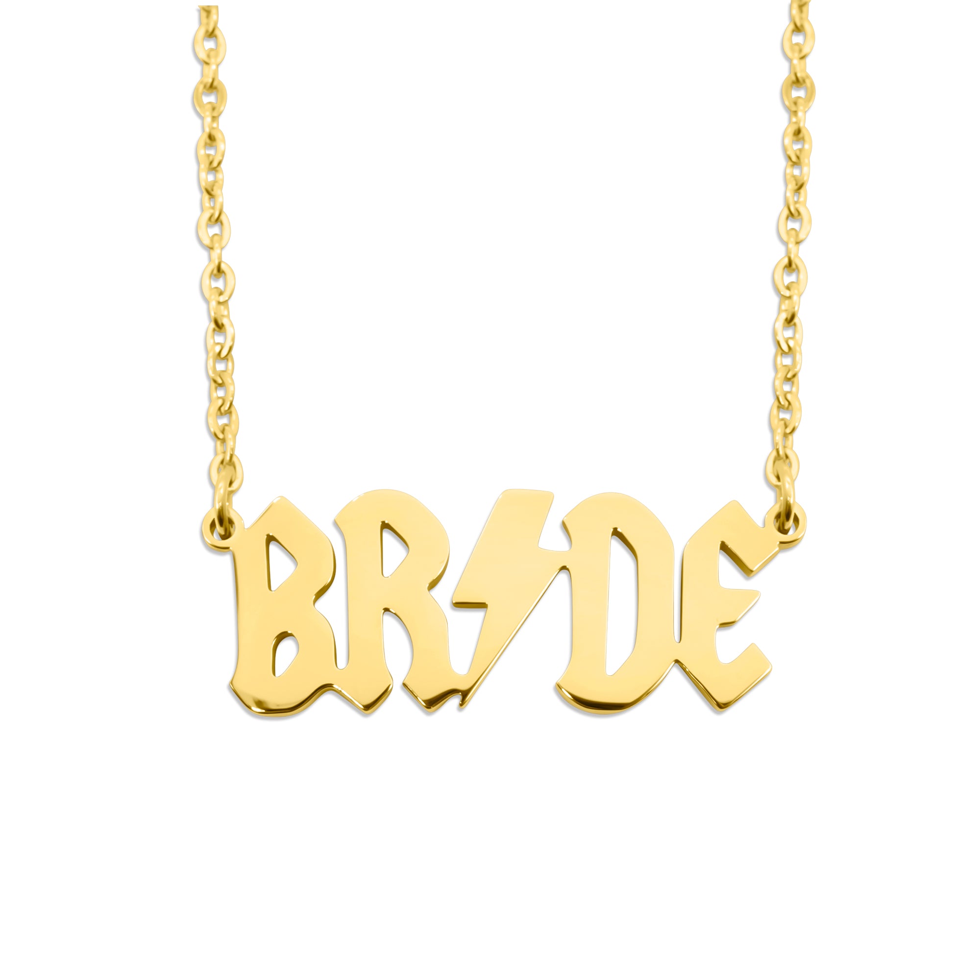 Alternative Gold BRIDE Necklace - Elegant Wedding Jewelry for Brides, Bridesmaids & Special Occasions