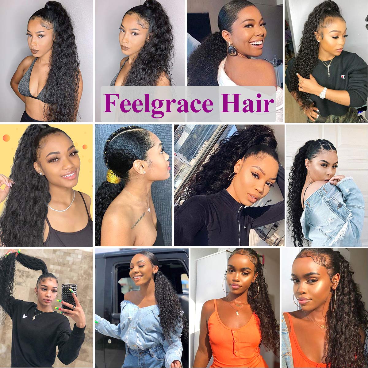 Afro Kinky Curly Human Hair Ponytail Extension - 12 Inch 3C Natural Remy Hair Wrap Drawstring Ponytail with Clip for Black Women | Perfect for Daily Wear, Parties & Protective Styles