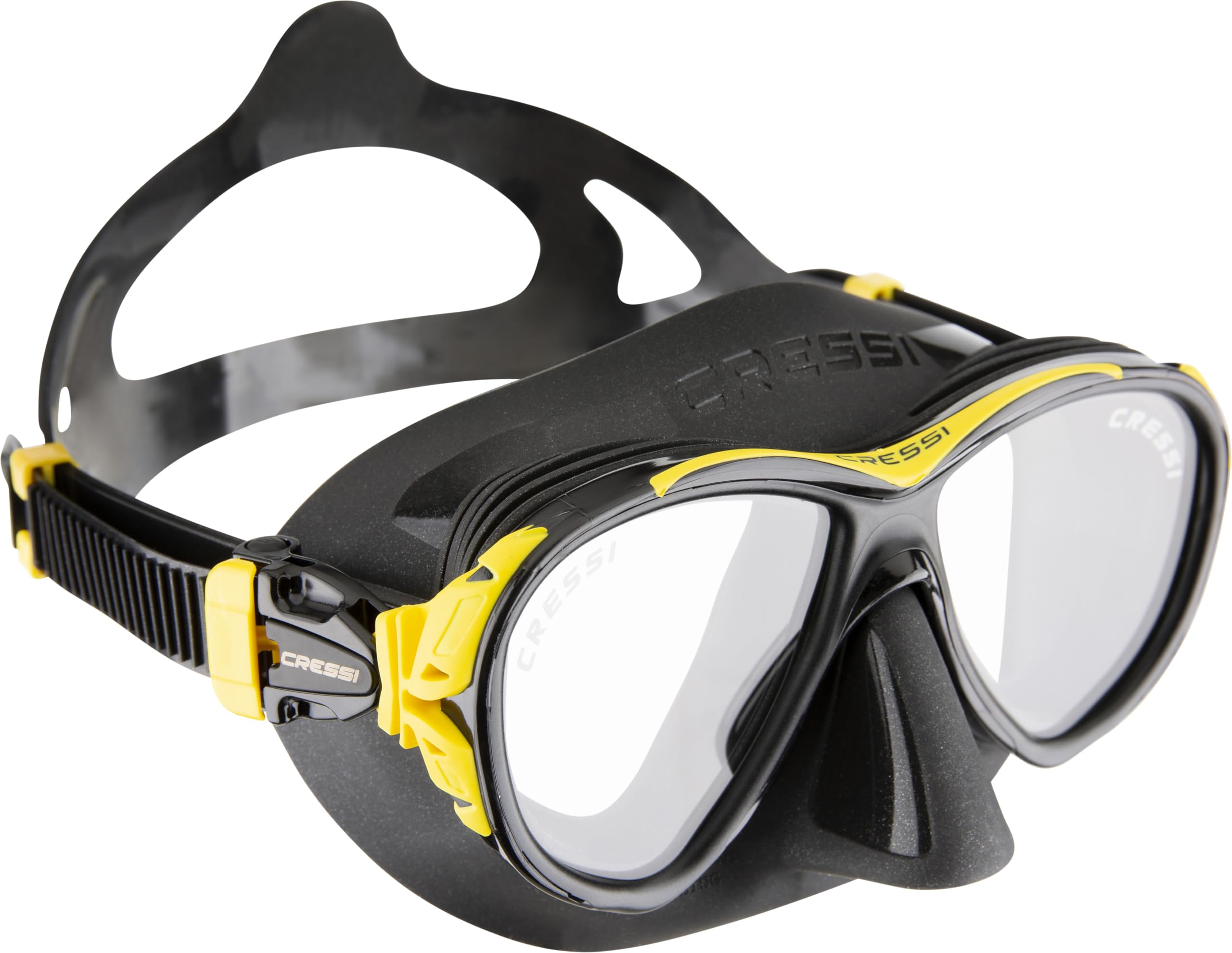 Cressi Compact Adult Scuba Diving Mask with Anti-Fog System - Premium Italian-Made Naxos Mask for Snorkeling & Spearfishing | Clear Underwater Vision for Ocean Adventures