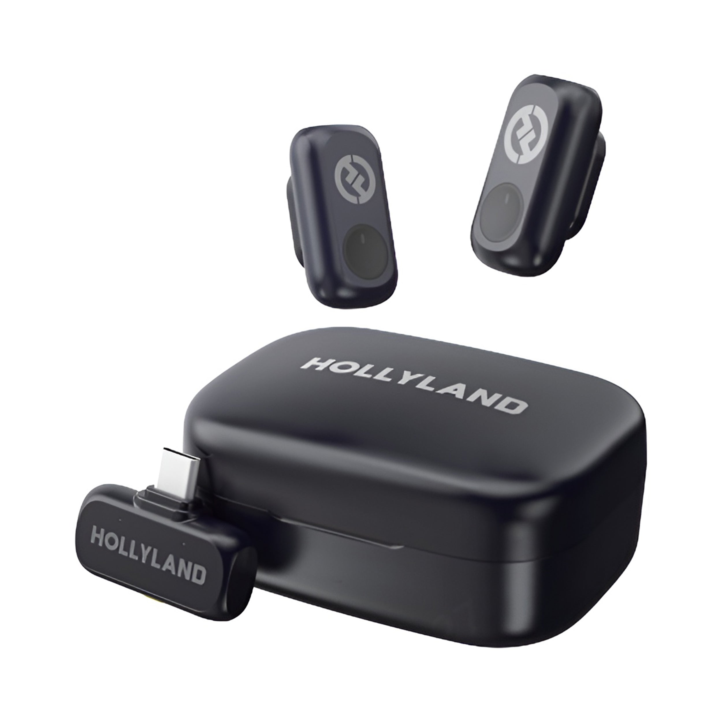 Hollyland LARK A1 Duo USB-C Wireless Microphones (6108 Duo) - Professional Dual-Channel Lavalier Mic for YouTube, Vlogging, Live Streaming & Interviews
