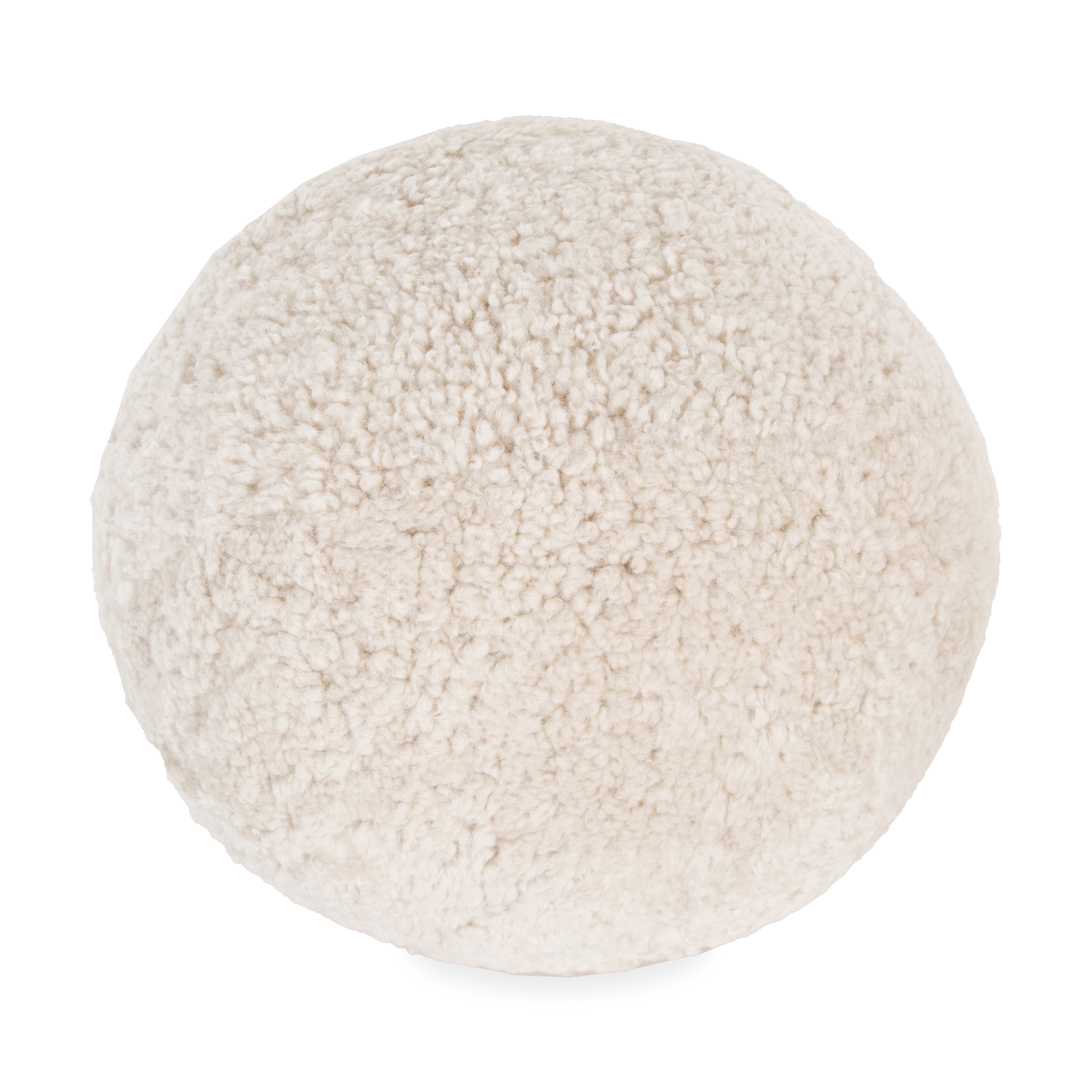 Premium Round Sheepskin Pillow - Soft & Luxurious Natural Wool Cushion for Sofa, Bed, Nursery, and Home Decor - Perfect for Cozy Comfort & Stylish Living Room Accent