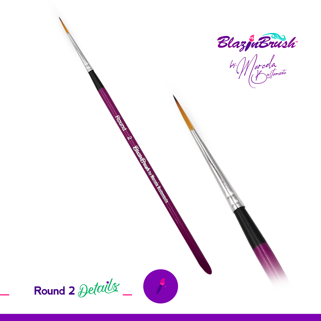 Blazin Brush Round 2 - Professional Detailing Brush for Car Cleaning, Auto Detailing Kit Accessories - Perfect for Car Interior, Wheels, and Hard-to-Reach Areas