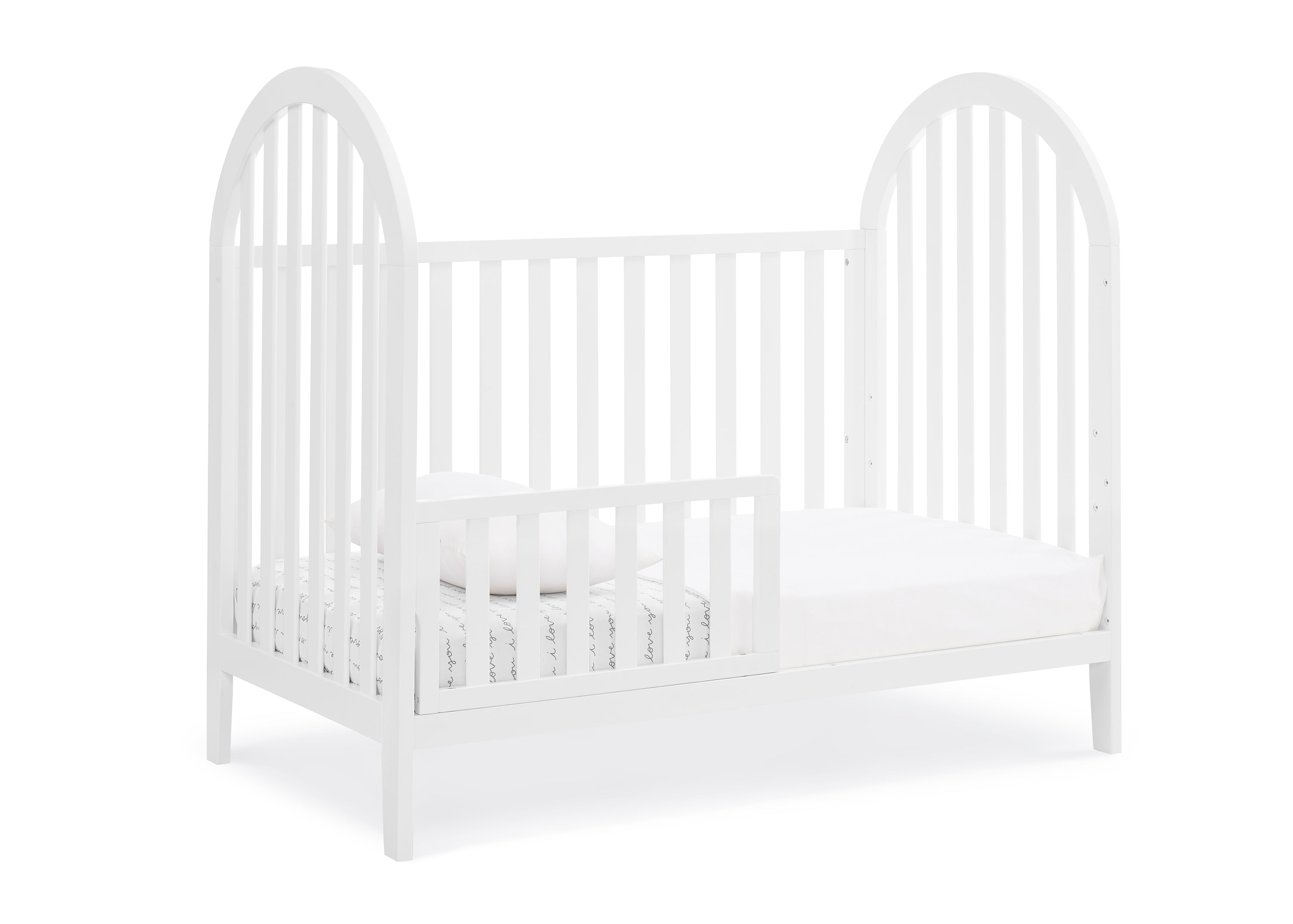 Milano 4-in-1 Convertible Baby Crib - Toddler Bed, Daybed & Full-Size Bed - Nursery Furniture for Boys & Girls - Perfect for Newborn to Teen Years