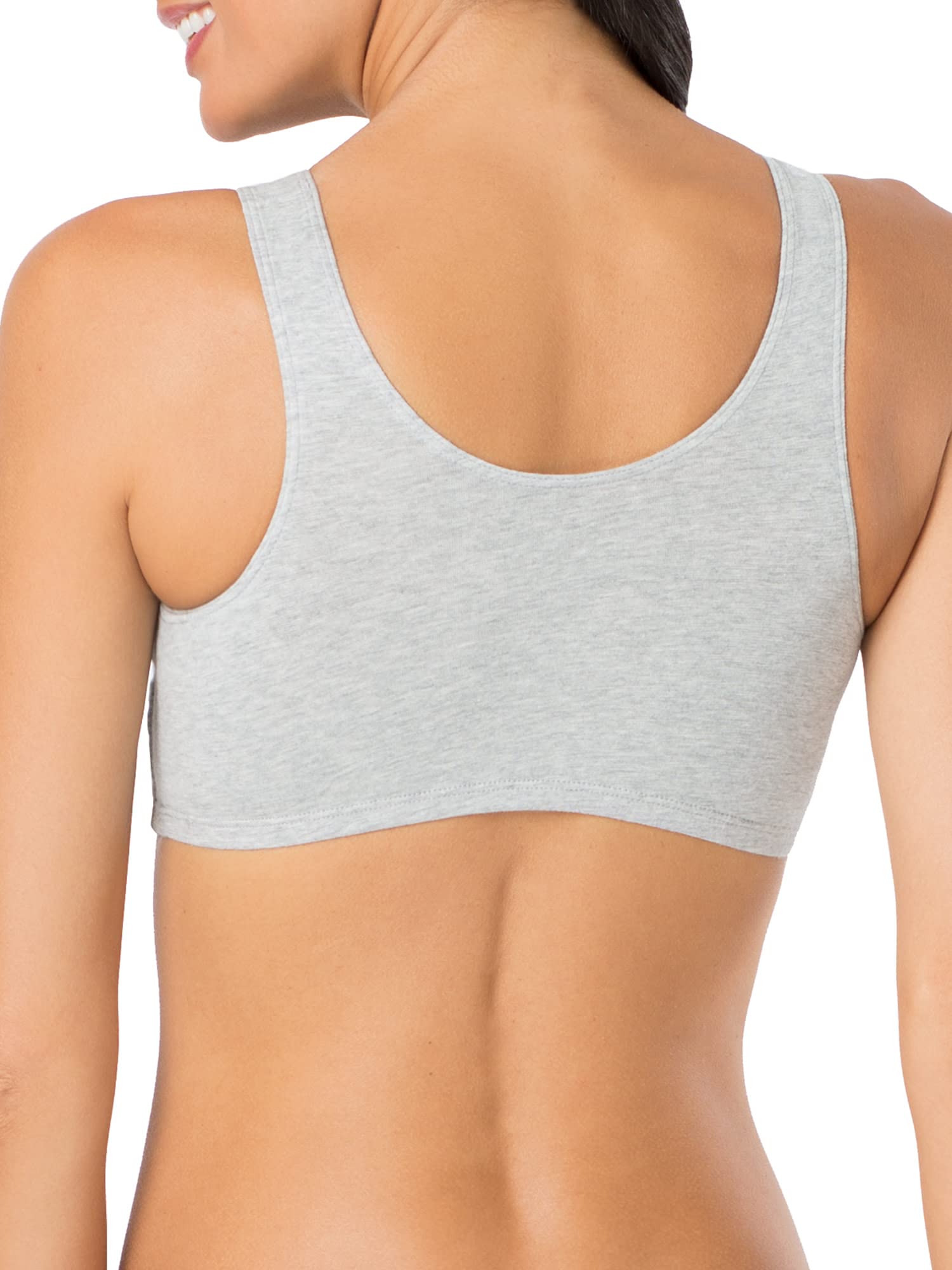 Fruit of the Loom Women's Cotton Tank Bra - Soft Comfortable Wireless Support, Breathable Stretchy Fit for Everyday Wear, Yoga & Lounge