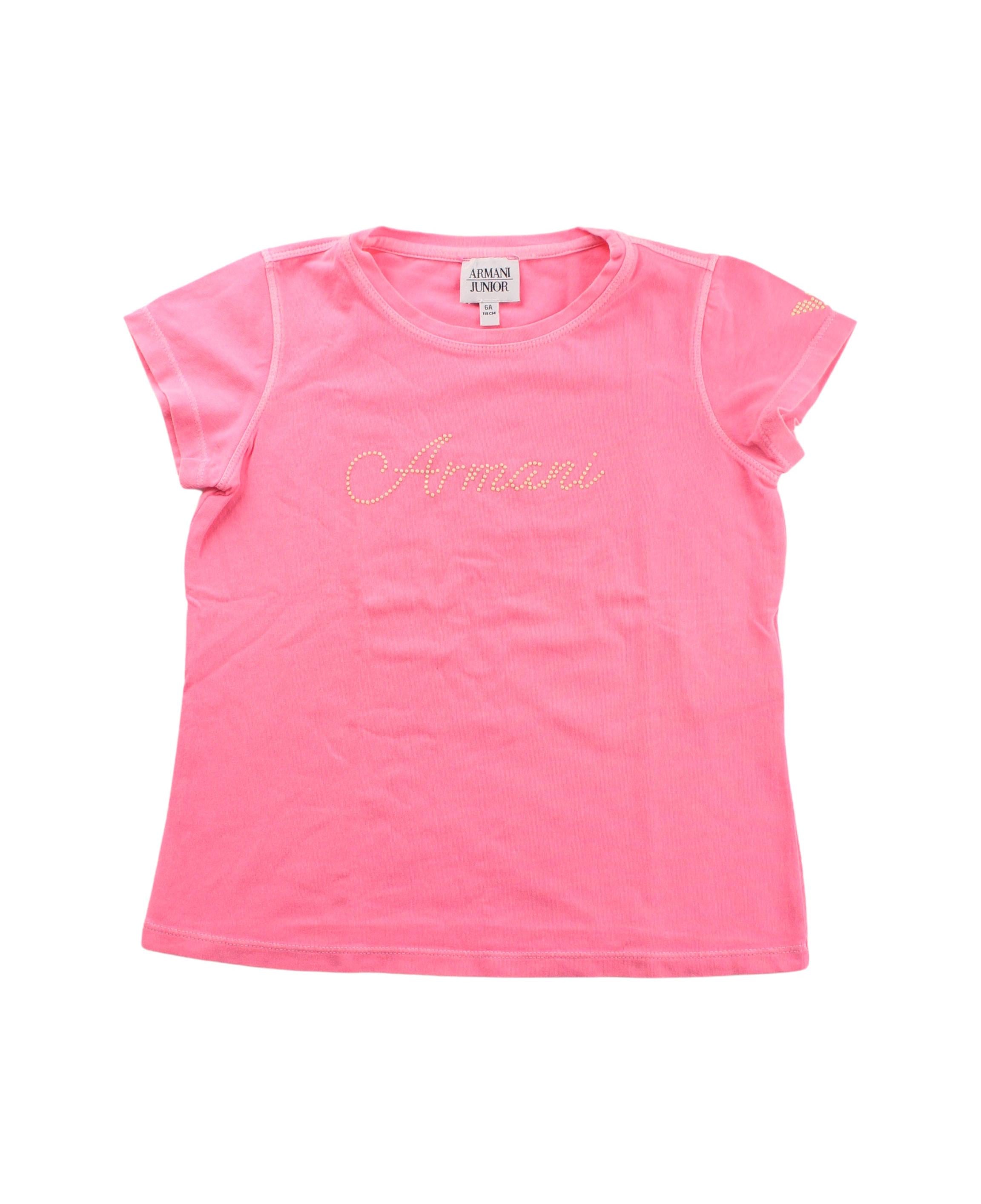 Armani Short Sleeve T-Shirt for Boys 6T - Premium Cotton Casual Tee for Kids | School, Playdates & Summer Outfits