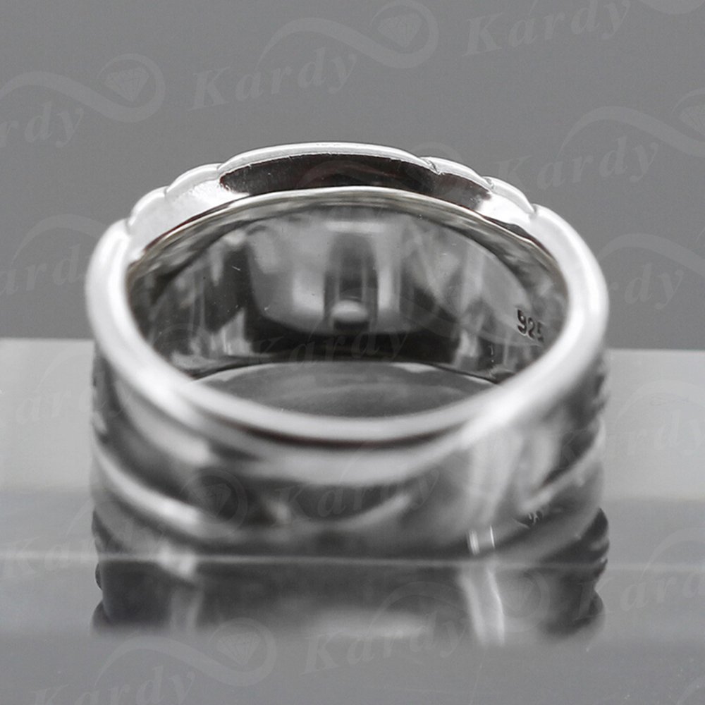 Antique Vintage Men's 925 Sterling Silver & Copper Biker Ring Set with Natural Blue Turquoise Gemstone - Unique Fashion Jewelry for Daily Wear, Gifts & Biker Lifestyle
