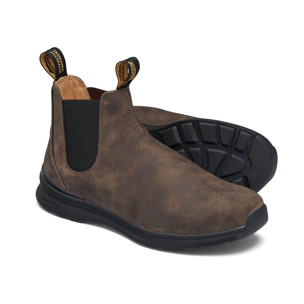 Blundstone 2144 Active Rustic Brown Leather Chelsea Boots - Waterproof & Comfortable for Men - Perfect for Hiking, Work & Outdoor Adventures