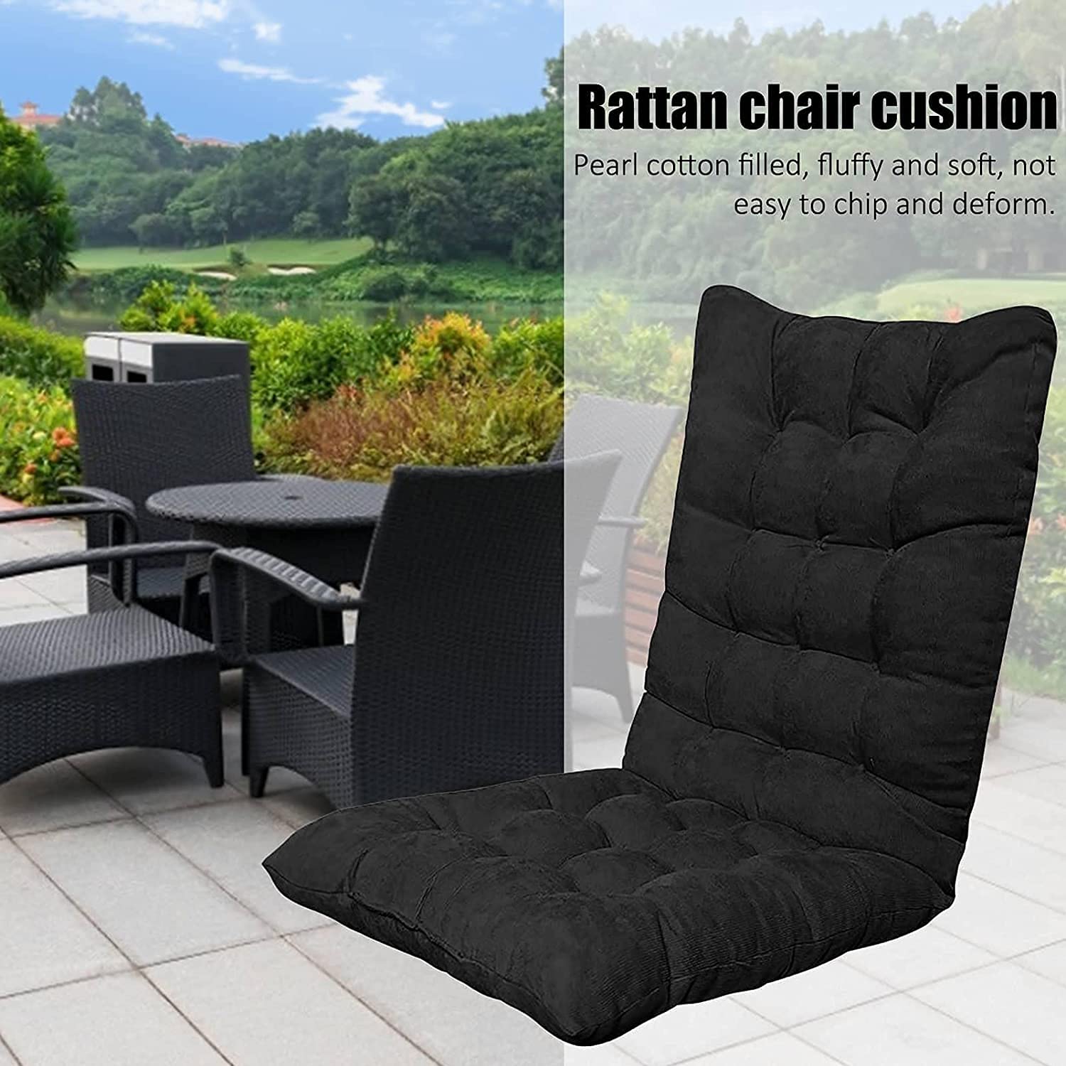 Outdoor Garden Swing Cushion - Patio Settee Bench Pad with Tufted Design for Lounge Sofa, Hanging Chair & Loveseat | Water-Resistant & Comfortable Indoor/Outdoor Use - Perfect for Backyard, Porch, Deck and Sunroom Relaxation