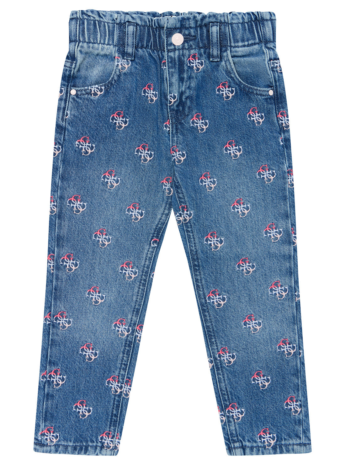 Blue Denim Paper Bag Waist Jeans for Women - High Waisted Stretch Skinny Jeans for Casual Wear & Everyday Outfits