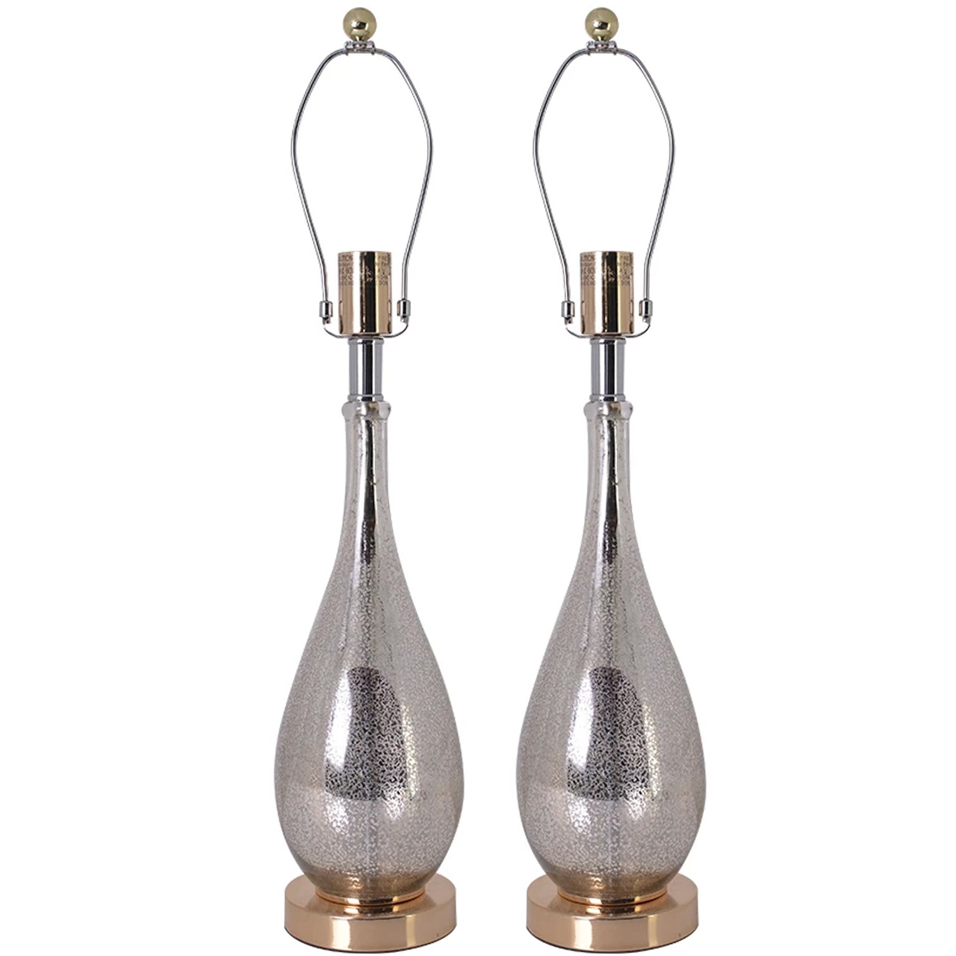 Tulip Ombre Droplet Glass Table Lamp Set of 2 - 28 Inch Modern Home Decor for Living Room, Bedroom & Office Lighting