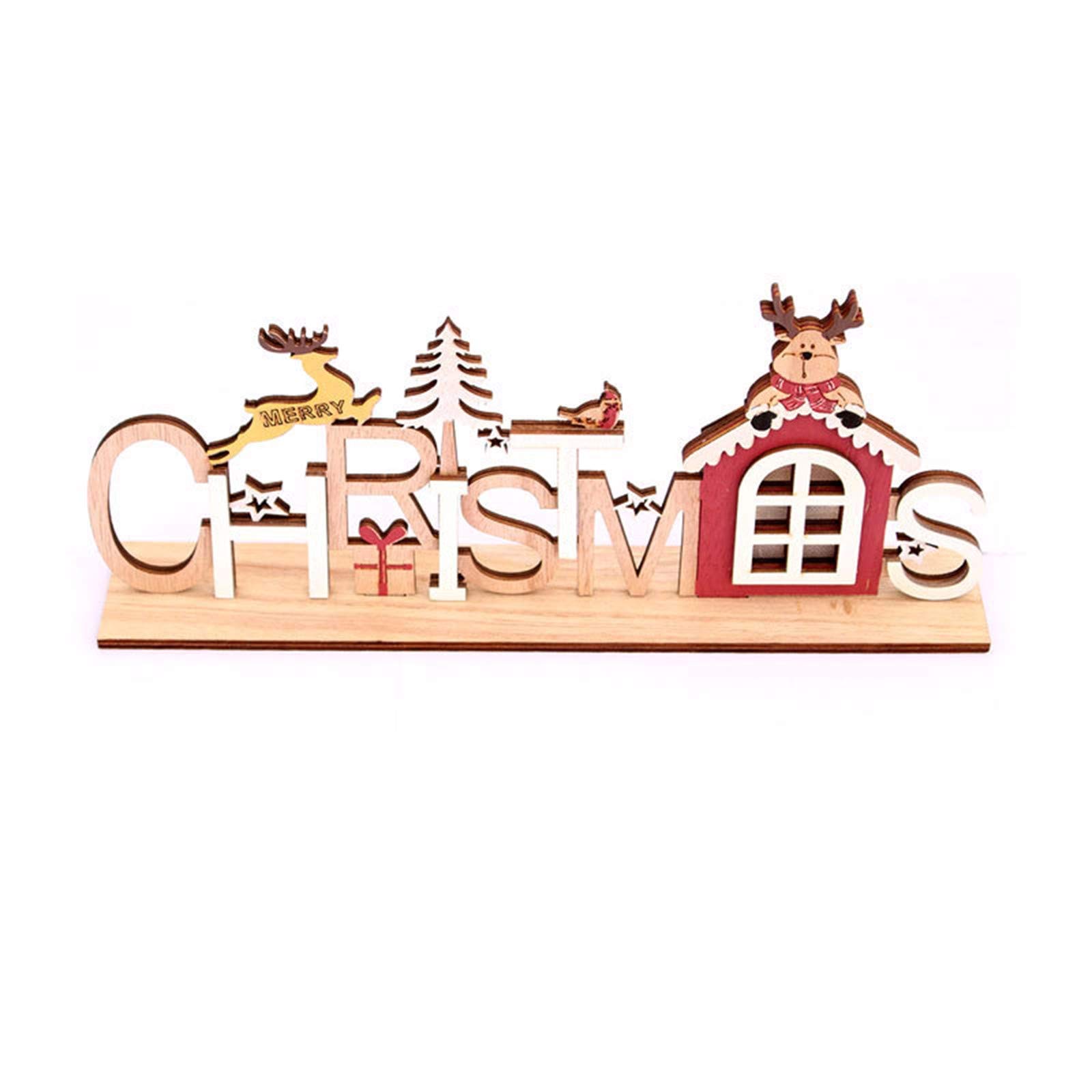 Purple Christmas Wooden House Ornaments Set - Outdoor Yard & Front Door Hanging Decor for Holiday Party | Perfect for Christmas Tree, Mantel, and Porch Decoration