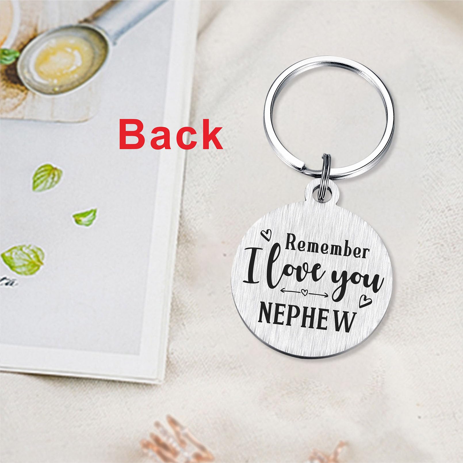 Best Nephew Ever Keychain - Personalized Engraved Gift for Nephew - Graduation, Christmas, Birthday Present - Perfect for Celebrations & Daily Carry