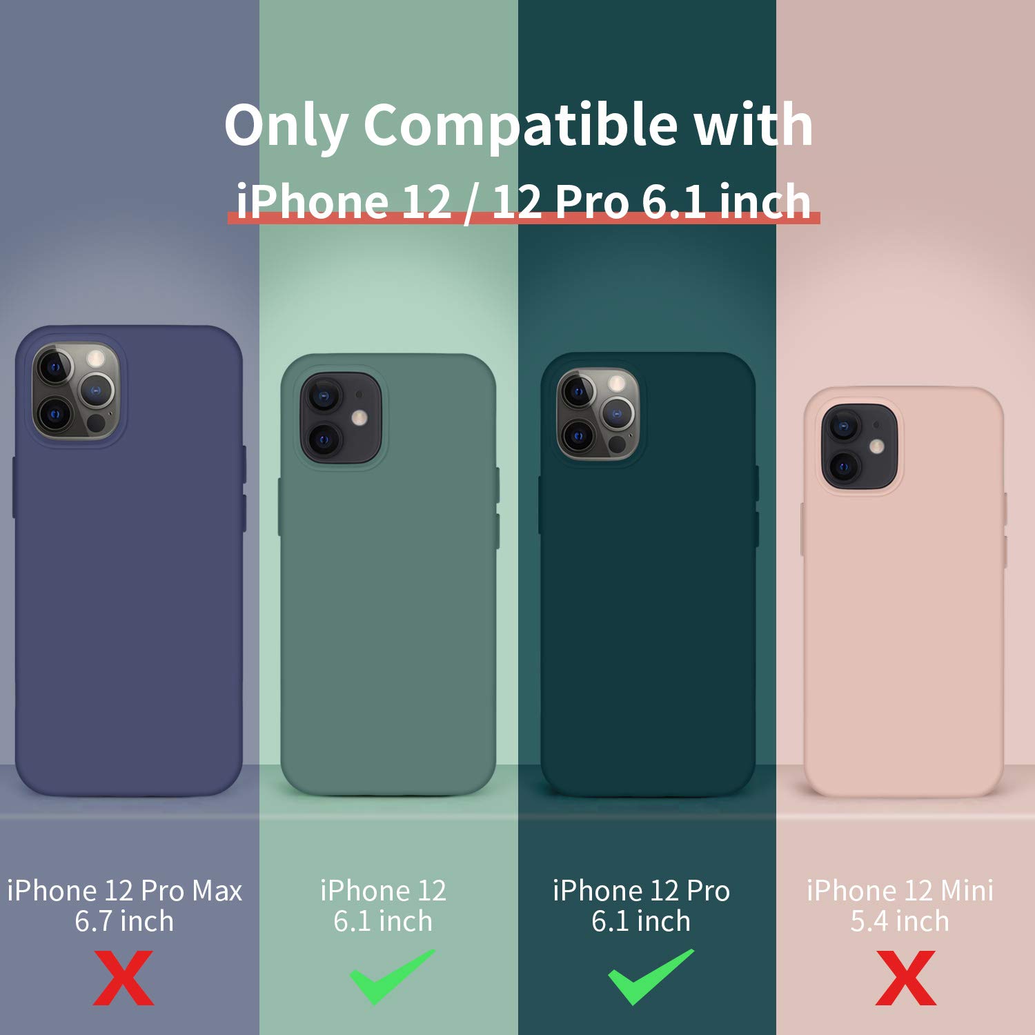 Premium Shockproof Silicone Case for iPhone 12 & iPhone 12 Pro (6.1
