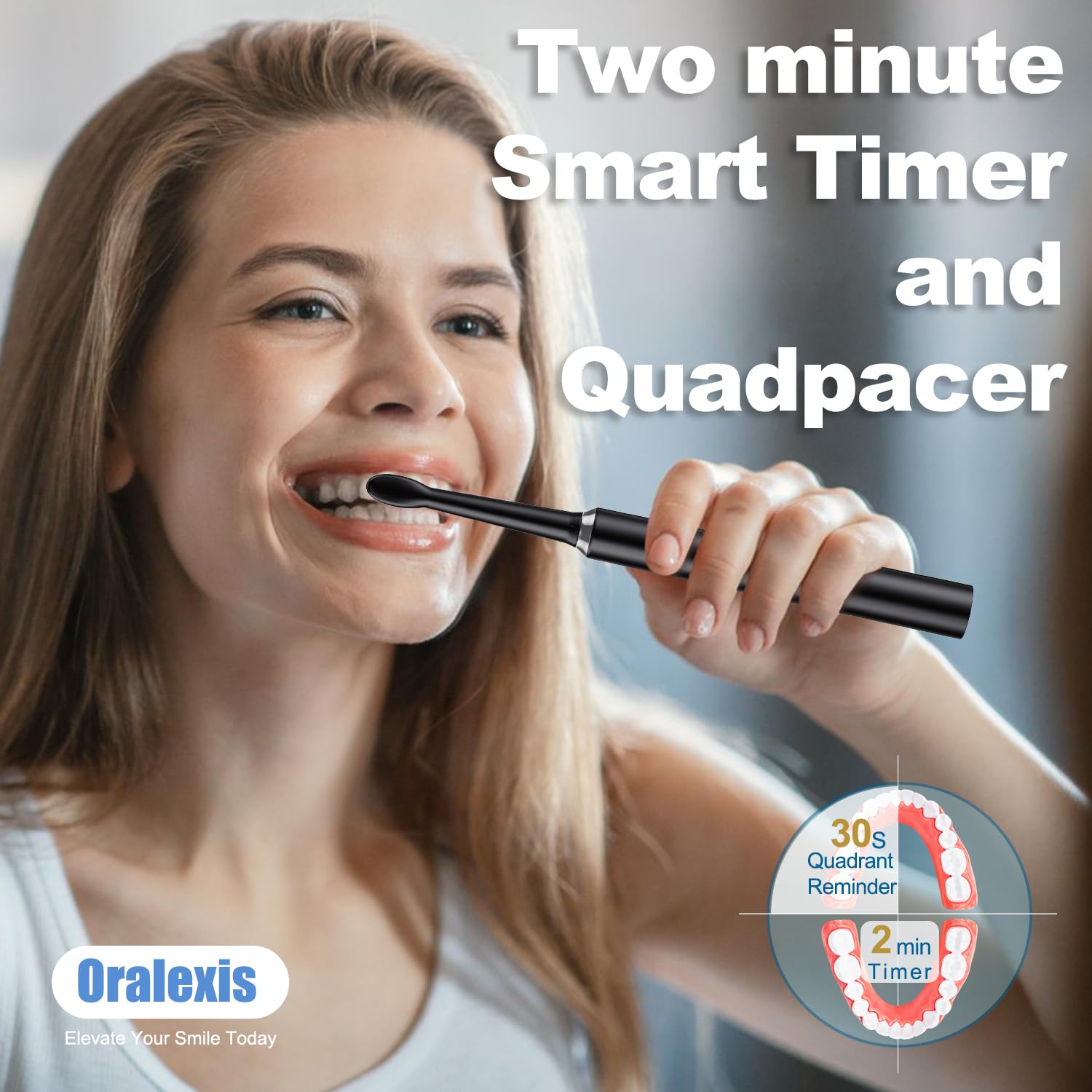 Electric Toothbrush for Adults & Kids - Sonic Deep Cleaning 40,000 VPM with 8 Brush Heads & Tongue Scraper - 120 Days Battery Life Fast Charge - Perfect for Travel, Home & Family Oral Care