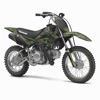 2010-2025 Kawasaki KLX 110 APACHE Green Senge Graphics Complete Kit - Full Body Decal Sticker Set for Dirt Bike & Motocross Racing - Perfect for Off-Road Trail Riding and Motocross Competition