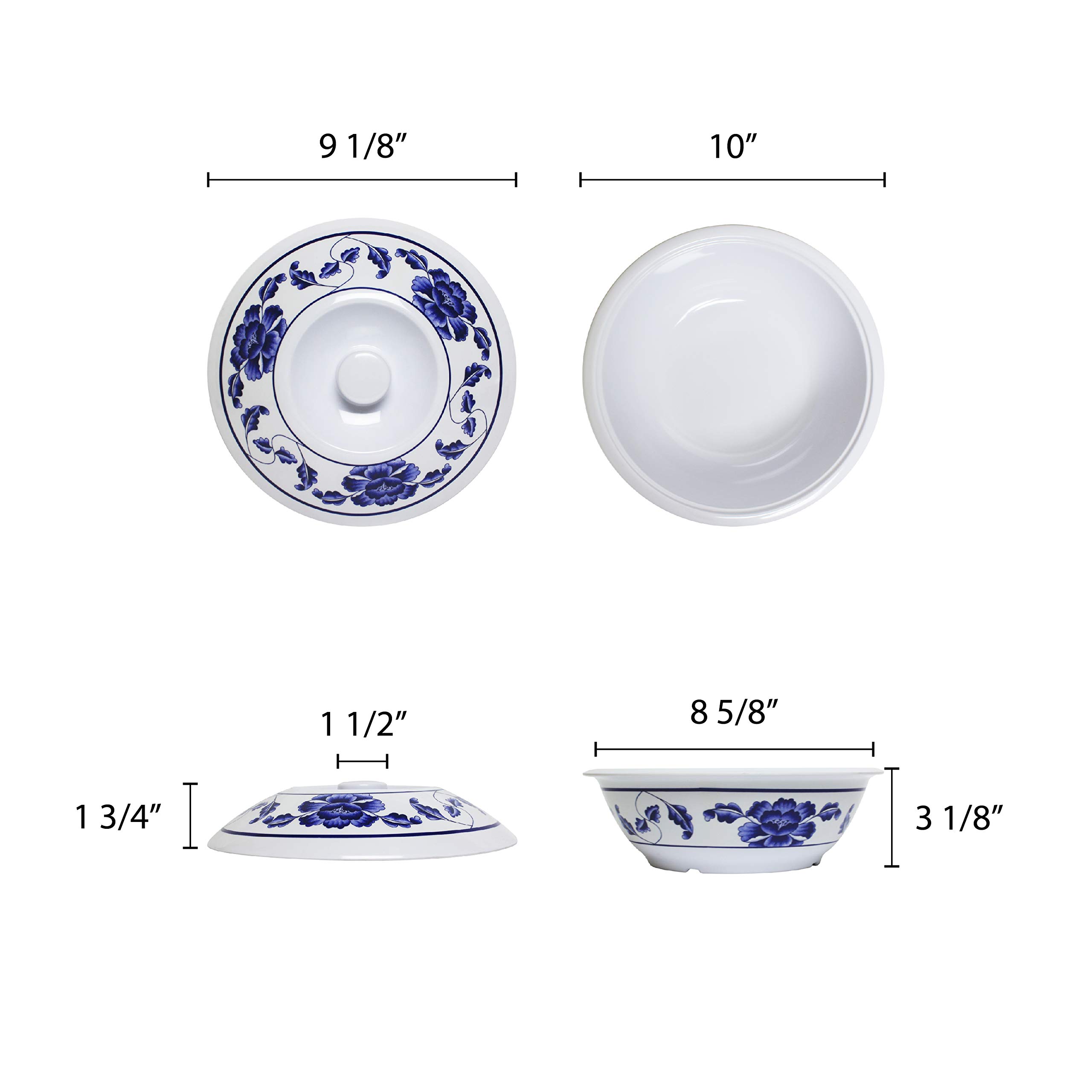 Lotus Melamine Dinnerware Collection - 75 oz 10