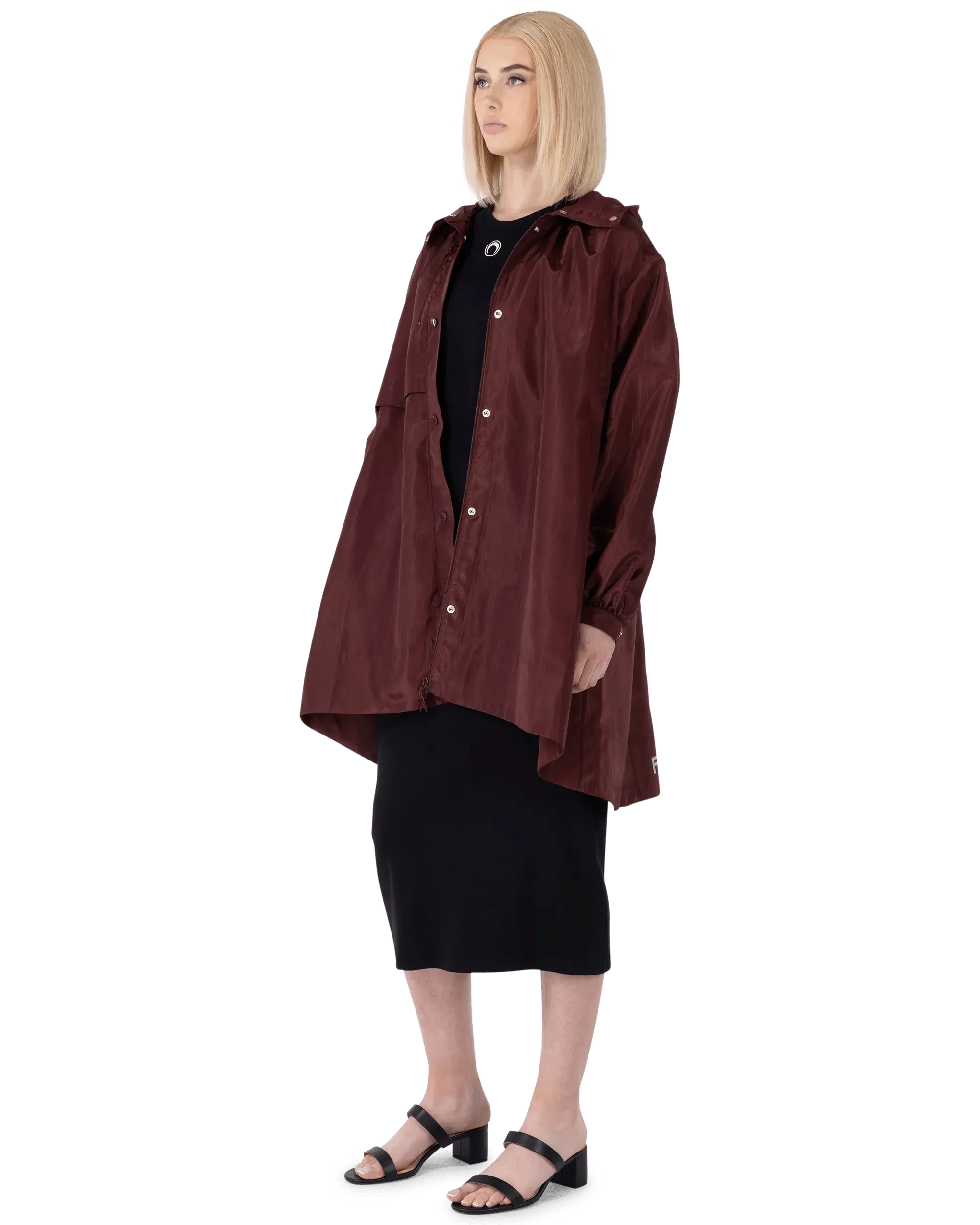 Stylish A-Line Moiré Windbreaker Jacket for Women - Lightweight Waterproof Outdoor Jacket for Running, Hiking & Travel